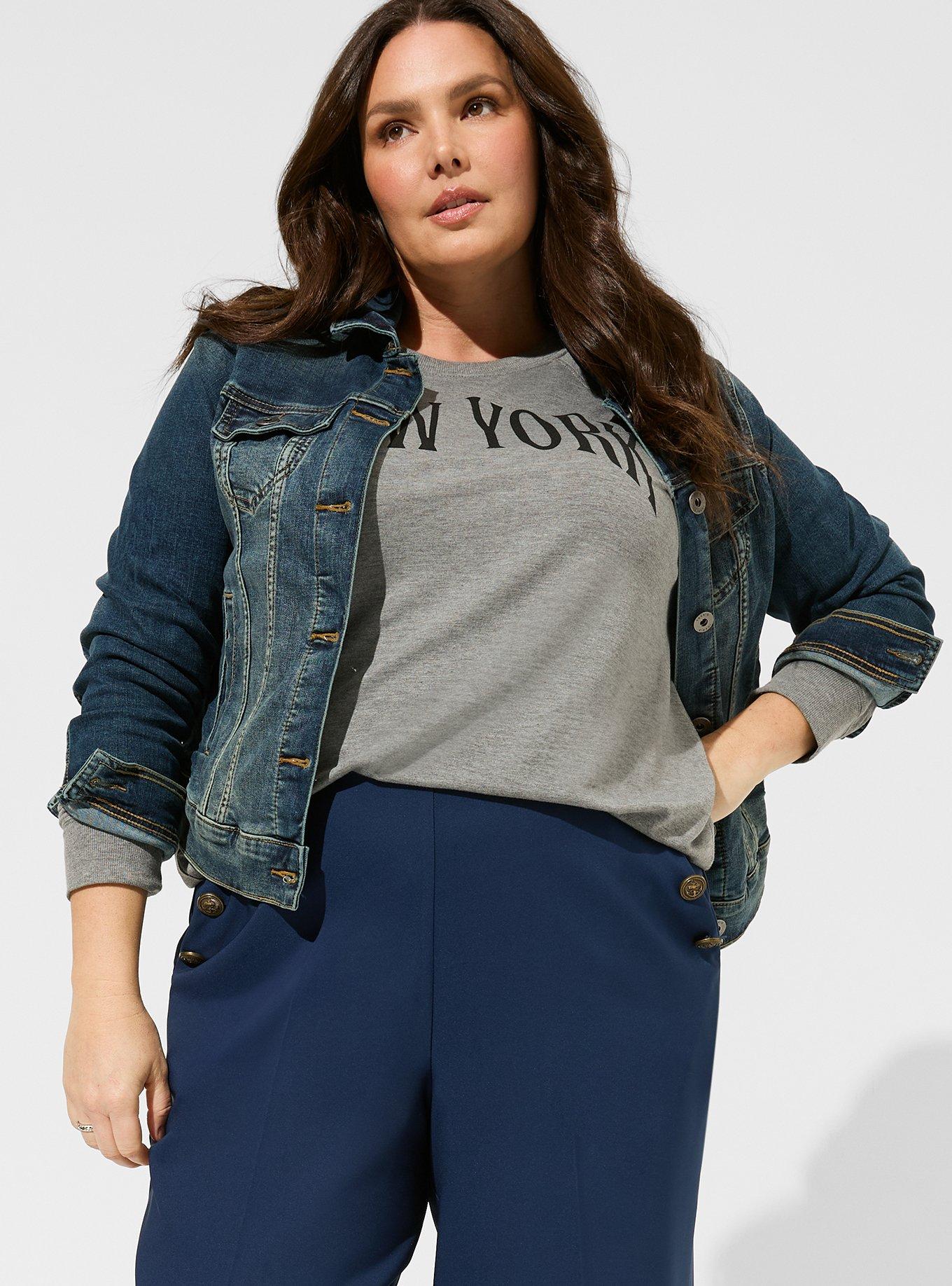 Plus Size - Denim Trucker Jacket - Medium Wash - Torrid