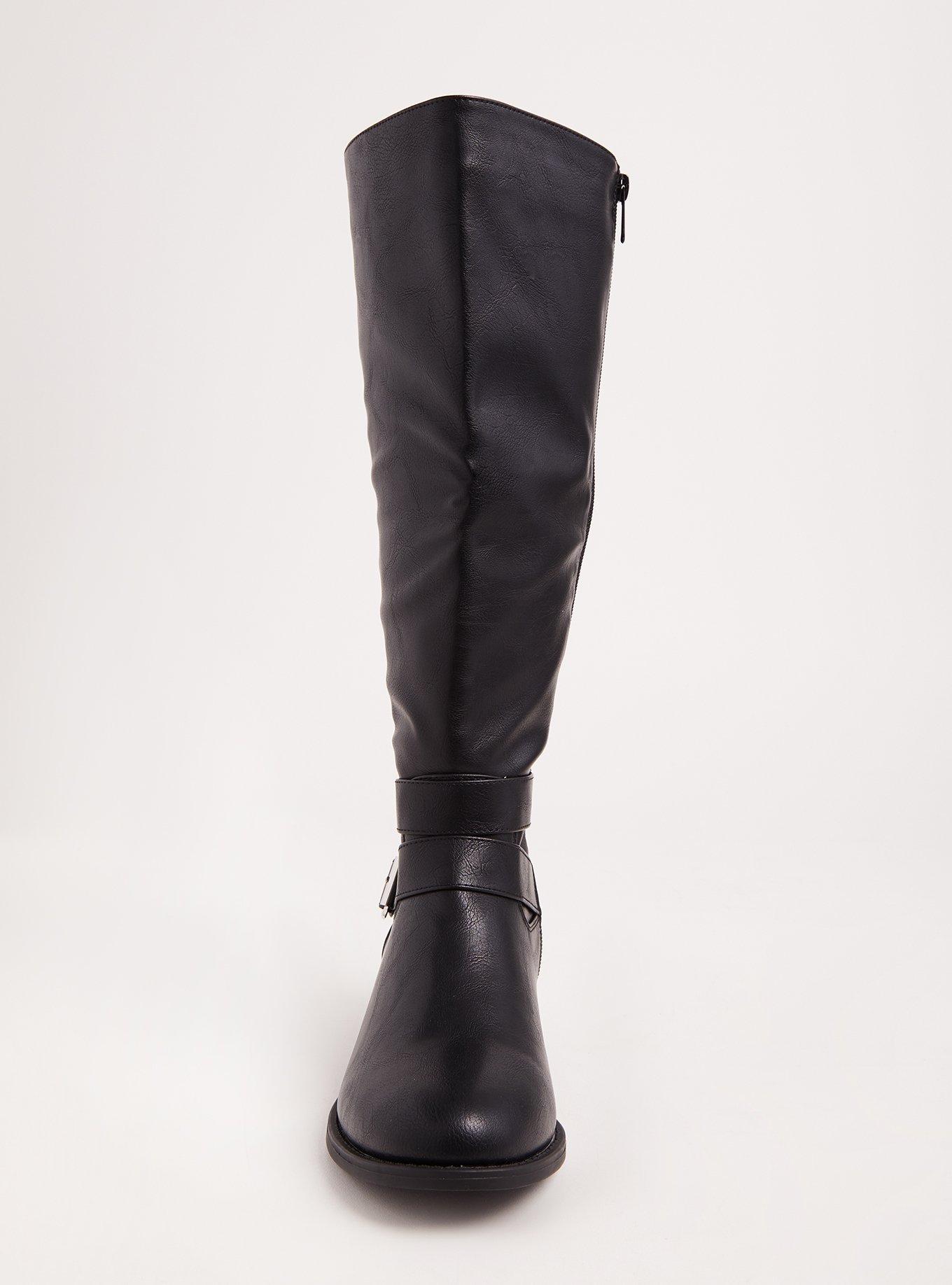 Plus Size Faux Leather Tall Boot (WW), BLACK, alternate