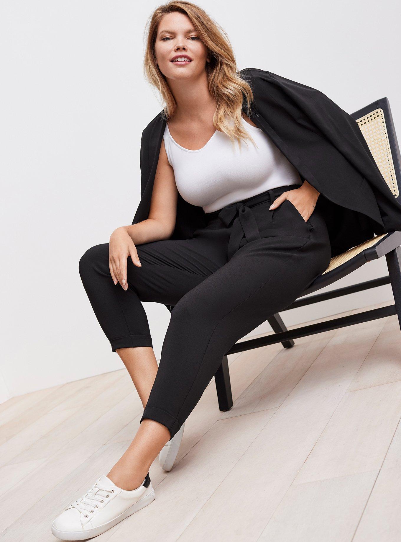 Plus Size - Pull-On Relaxed Taper Studio Refined Crepe High-Rise Pant -  Torrid