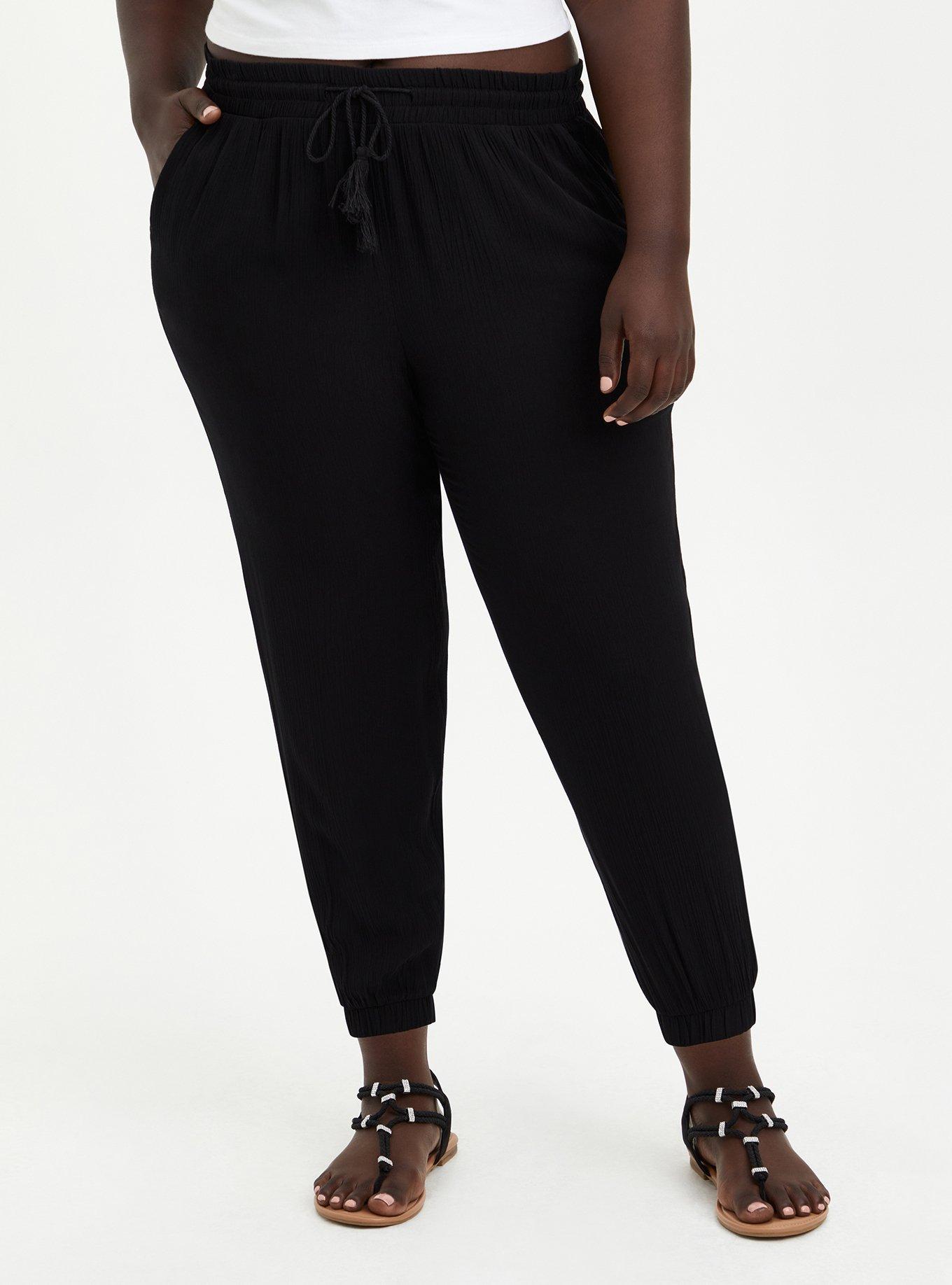 Plus Size - Relaxed Fit Jogger Gauze Mid-Rise Pant - Torrid