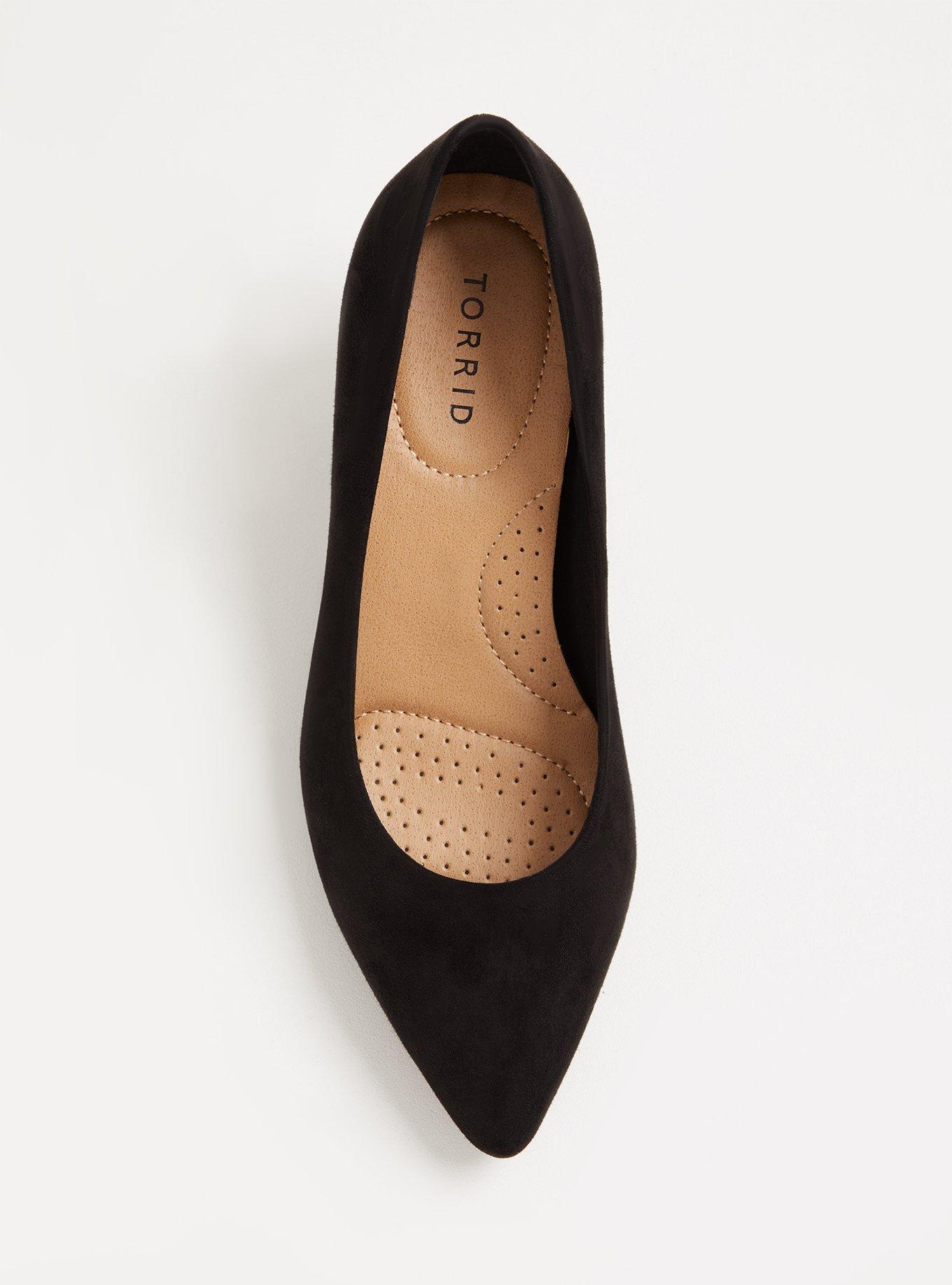 Pointed Toe Kitten Heel (WW), BLACK, alternate