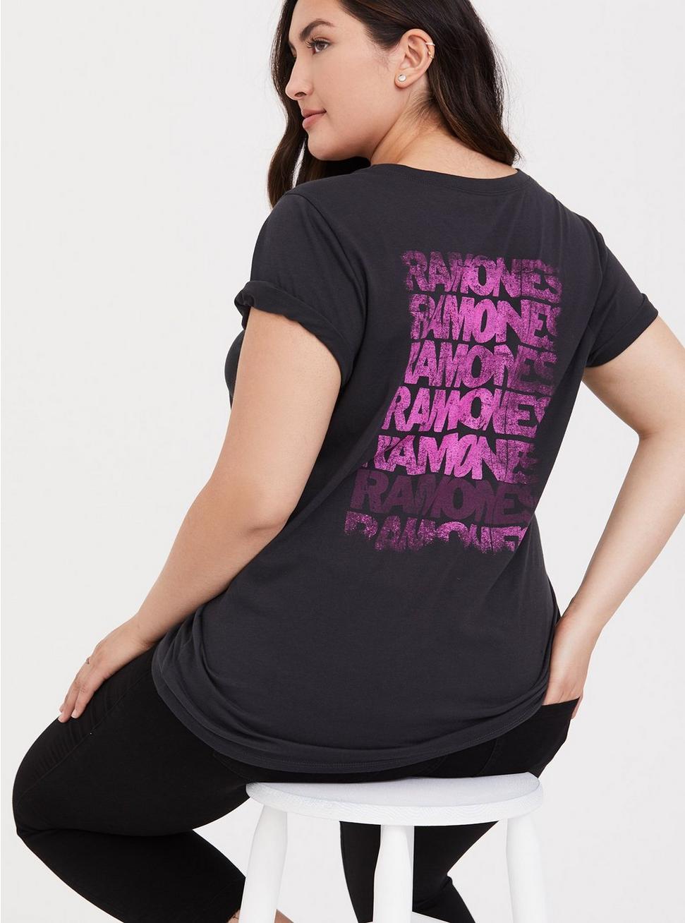 Plus Size - Ramones Vintage Black Slim Fit Crew Tee - Torrid Plus Size - Ramones Vintage Black Slim Fit Crew Tee - Torrid