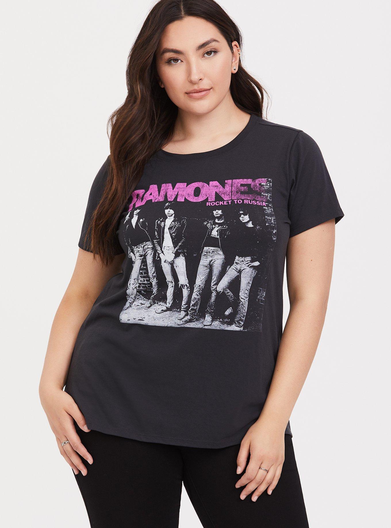 Plus Size - Ramones Vintage Black Slim Fit Crew Tee - Torrid Plus Size - Ramones Vintage Black Slim Fit Crew Tee - Torrid