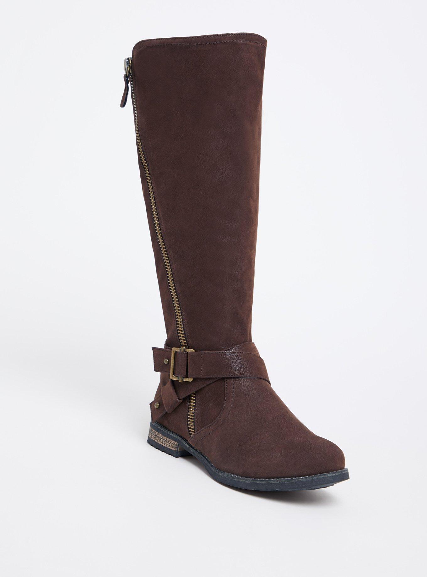 Plus Size Brushed Faux Leather Tall Boot WW Torrid