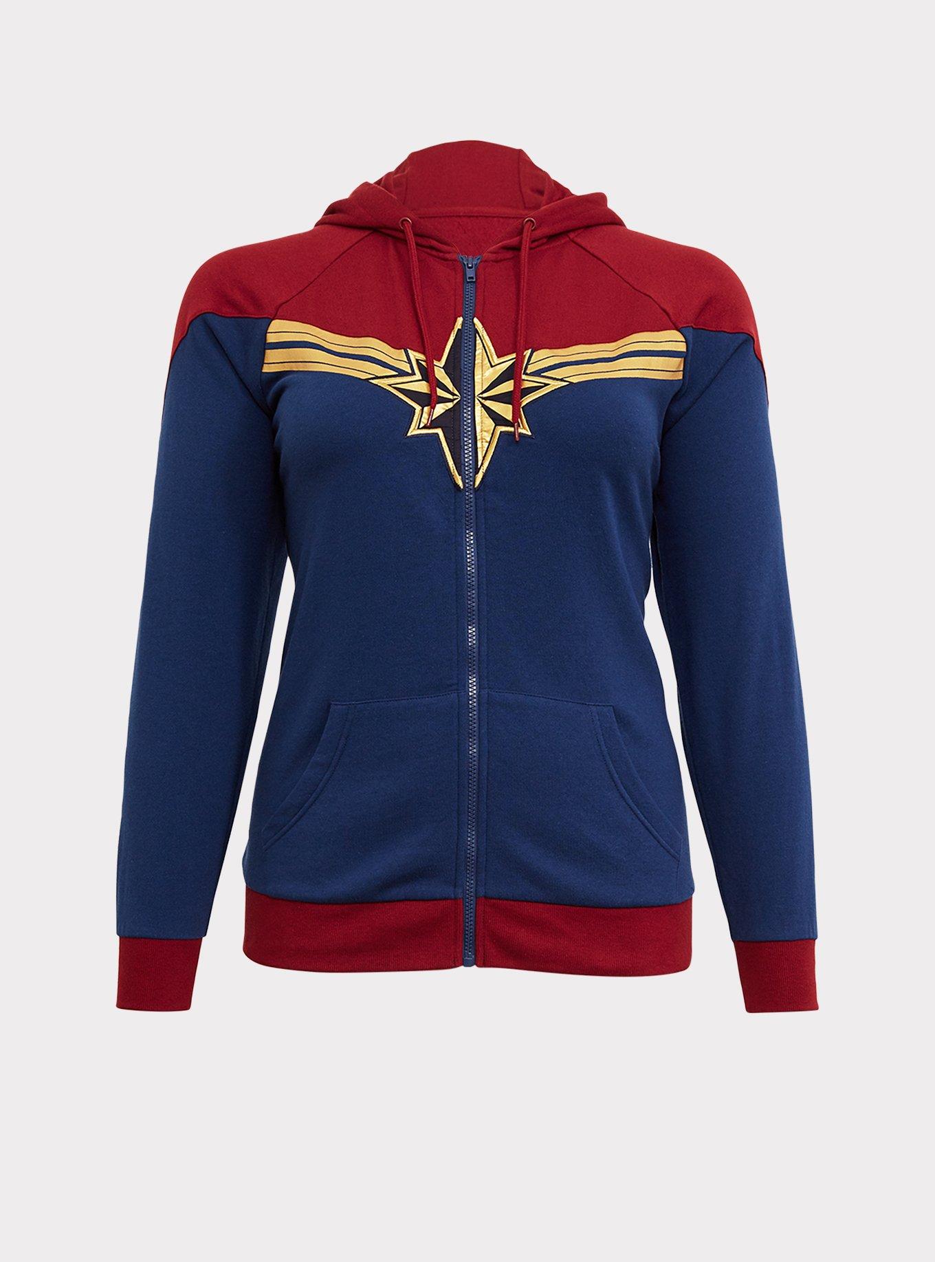 Captain marvel zip up sale