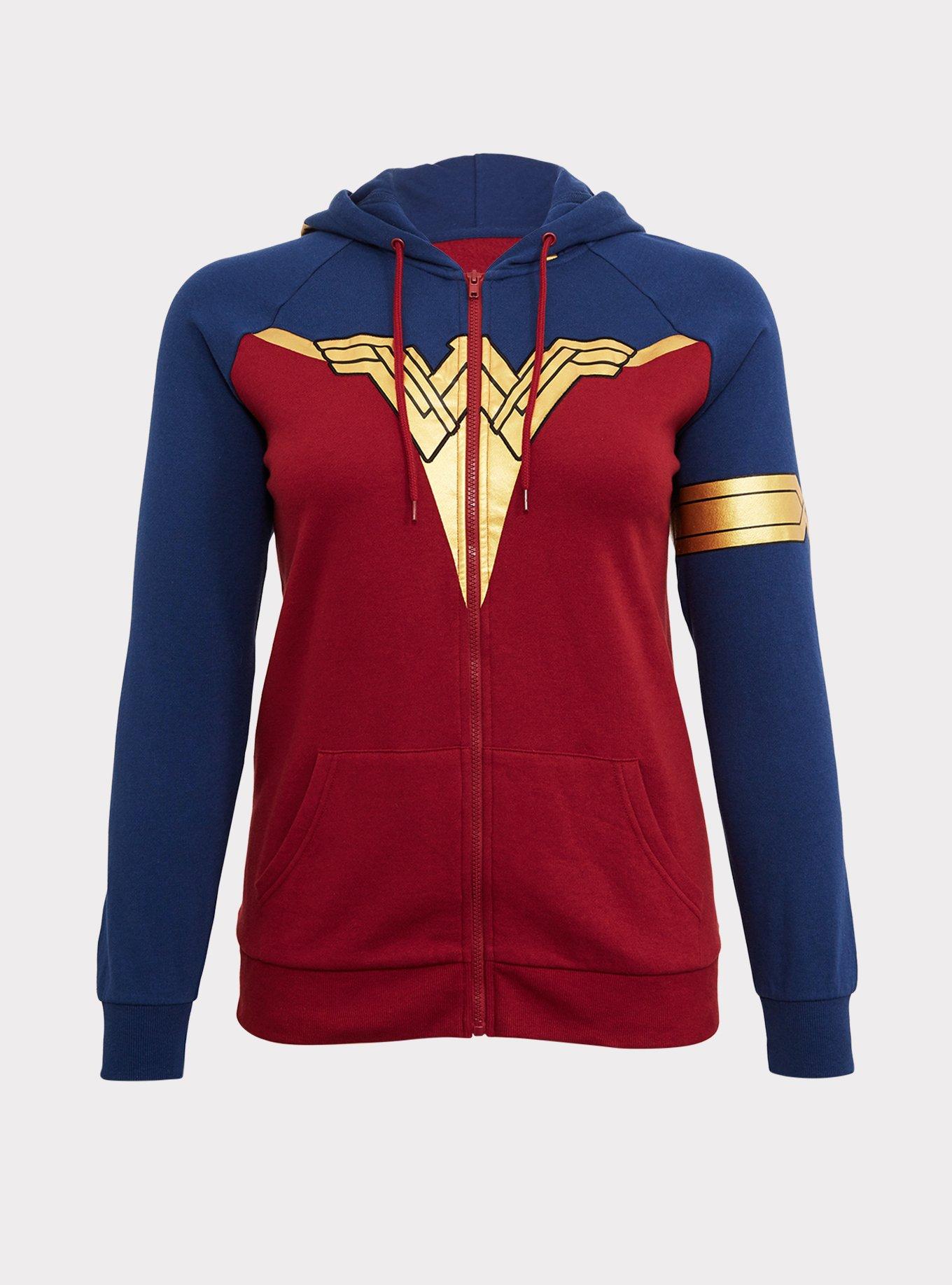 Wonder Woman Logo Distressed' Women's Premium Slim Fit Sweatshirt