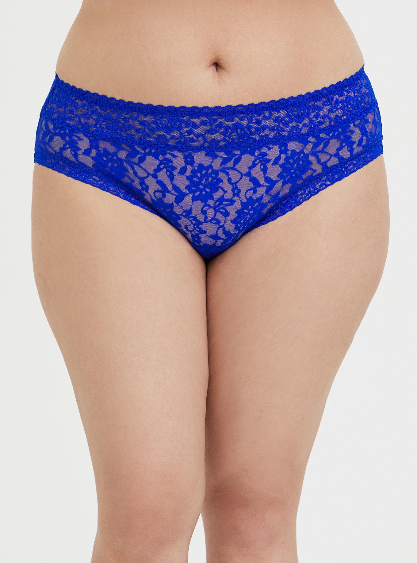 Lacy Line Sexy Open Crotch Lace Panties with Lace up Detail (Small