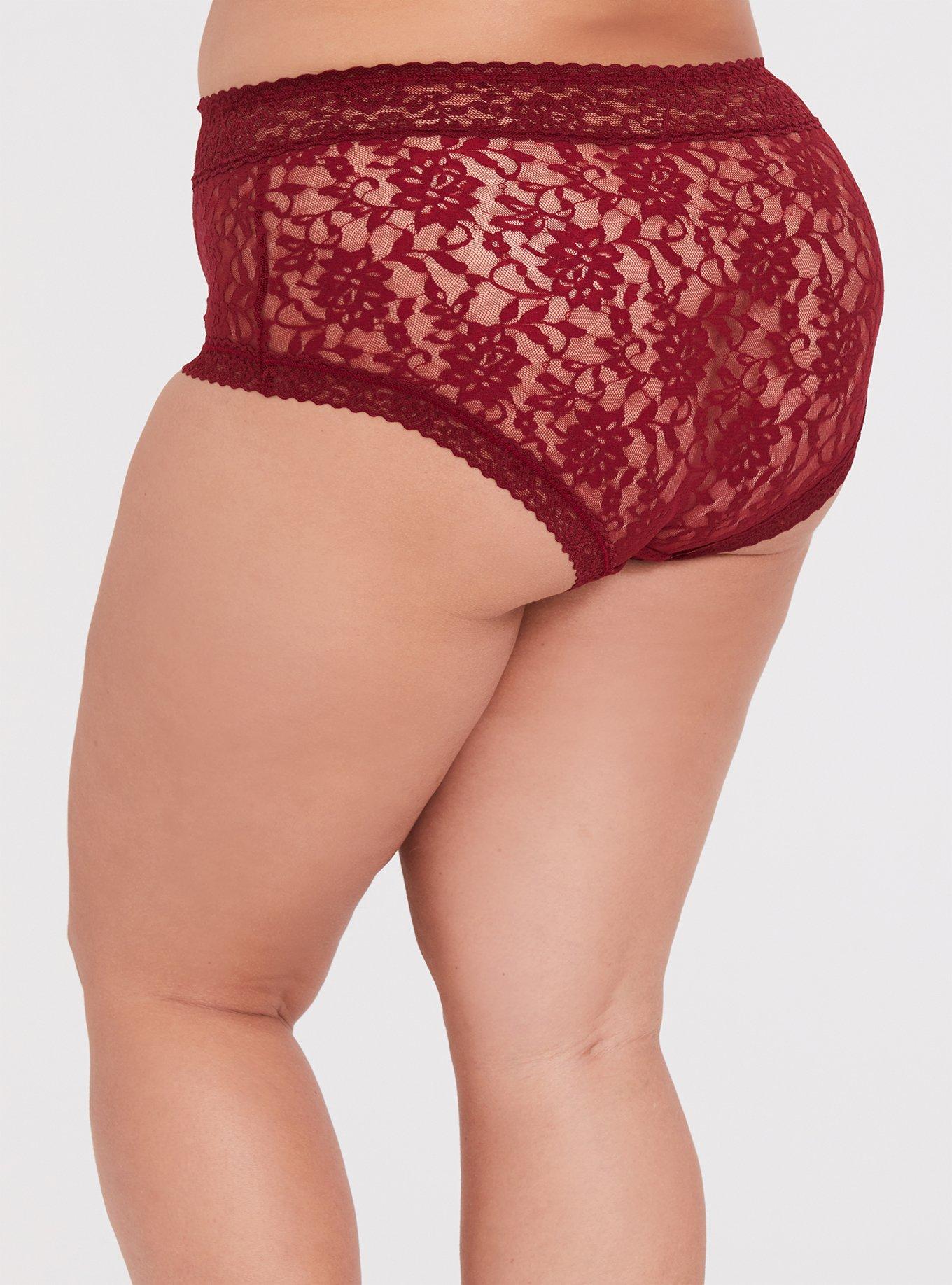 Plus Size - Lacey Mid-Rise Brief Panty - Torrid