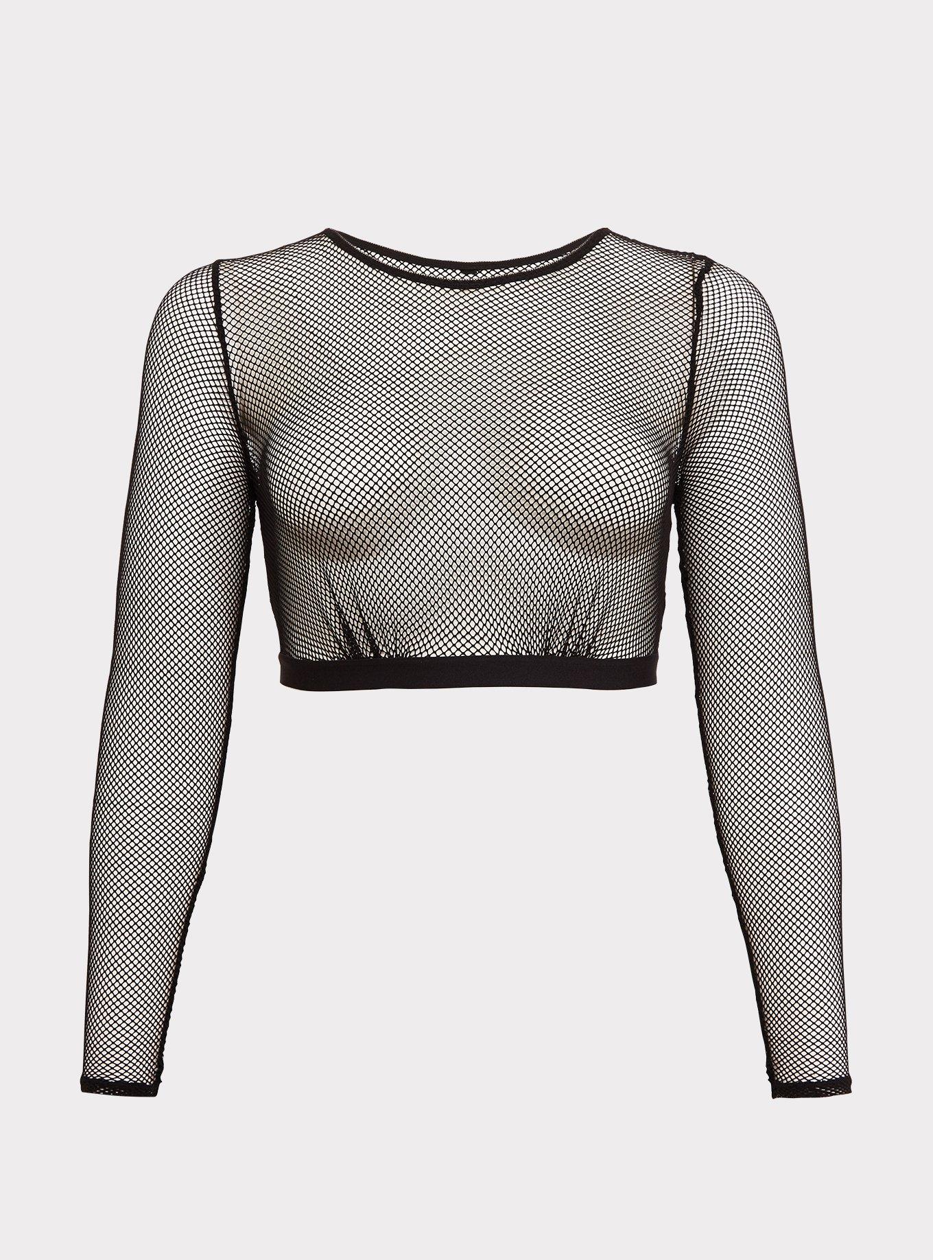 unisex Big Deal Mens Fishnet Ultra Crop Top