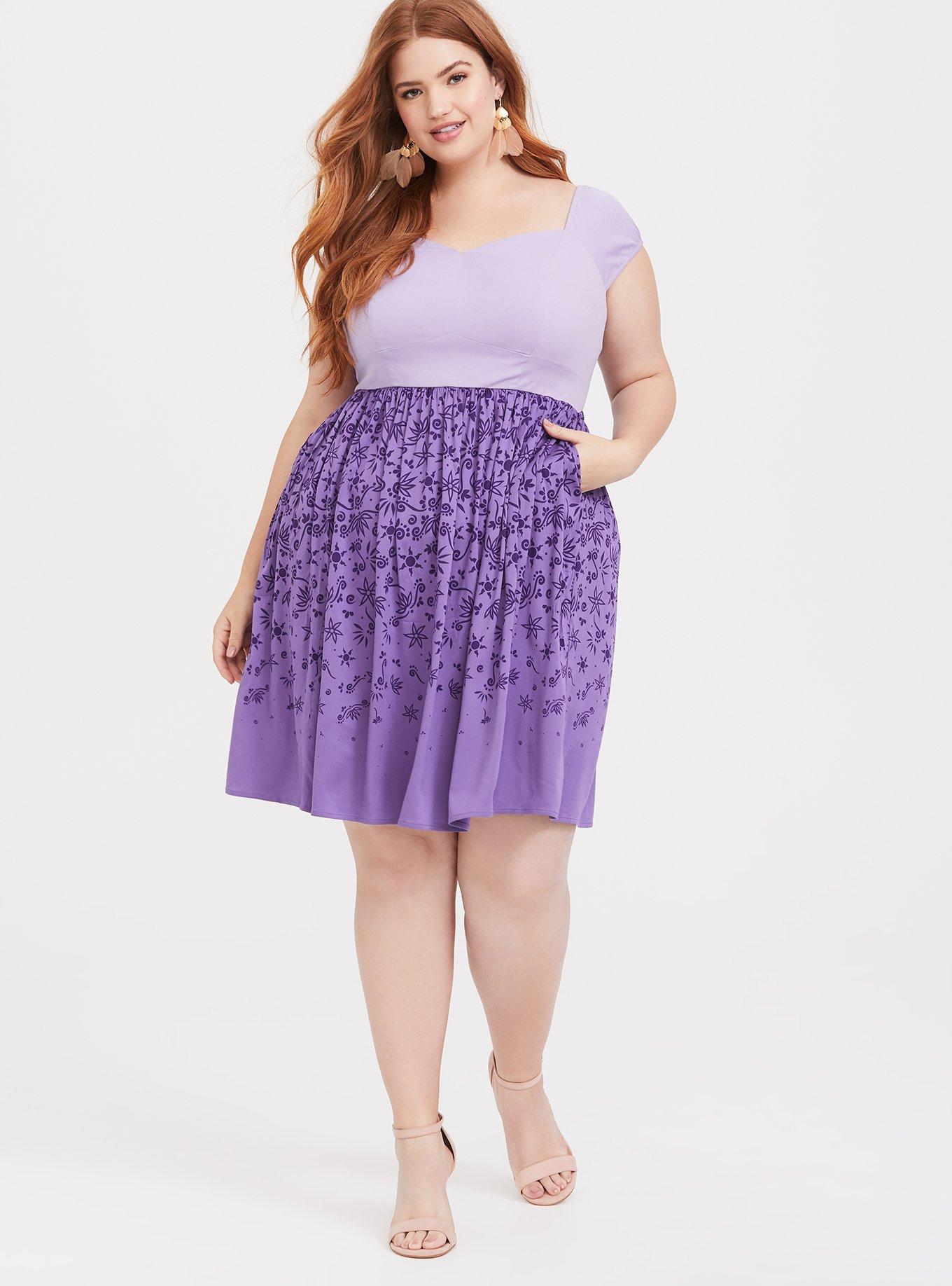 Plus Size Disney Tangled Rapunzel Purple Dress Torrid