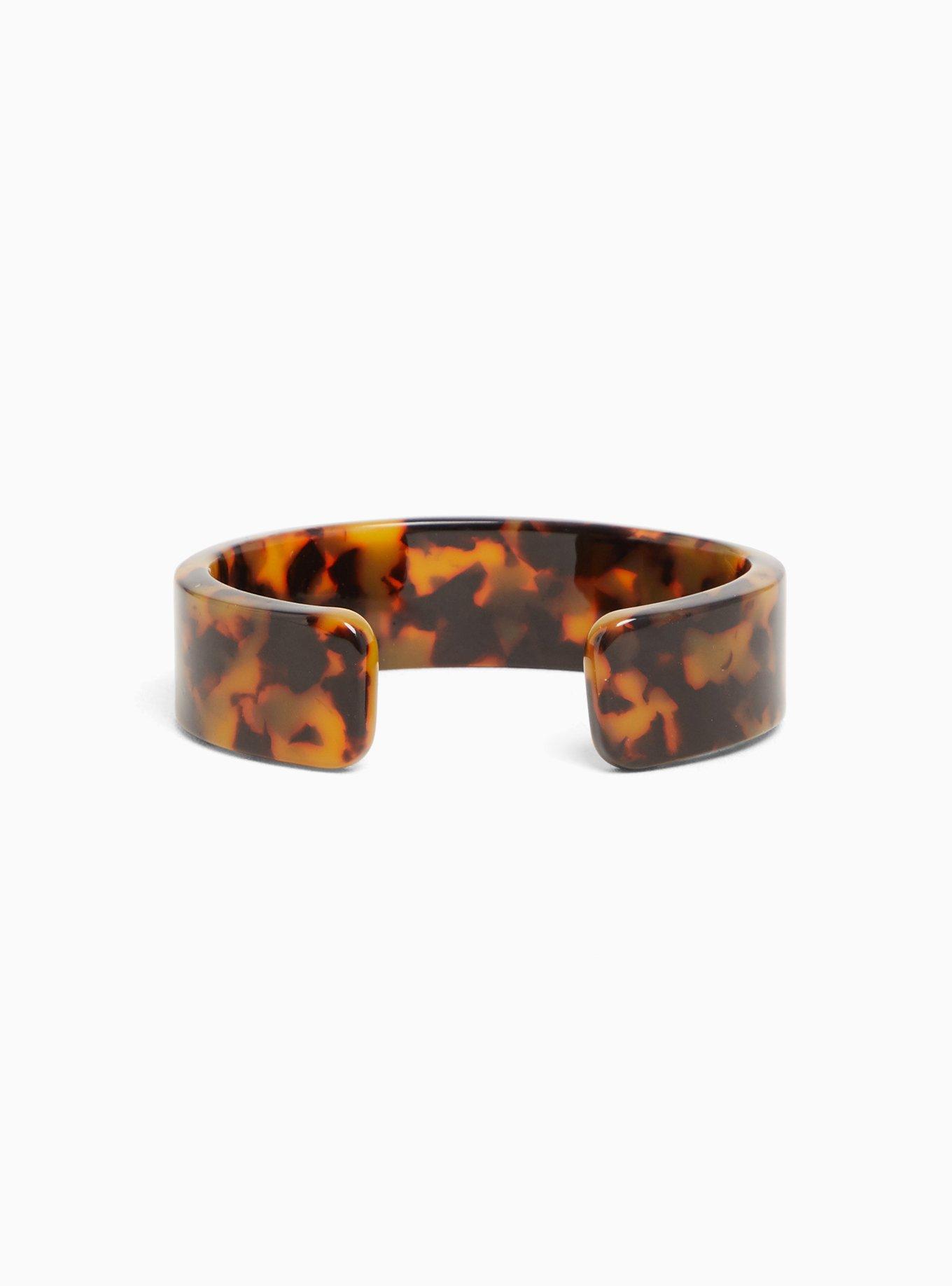 Tortoise Resin Cuff, BROWN, alternate