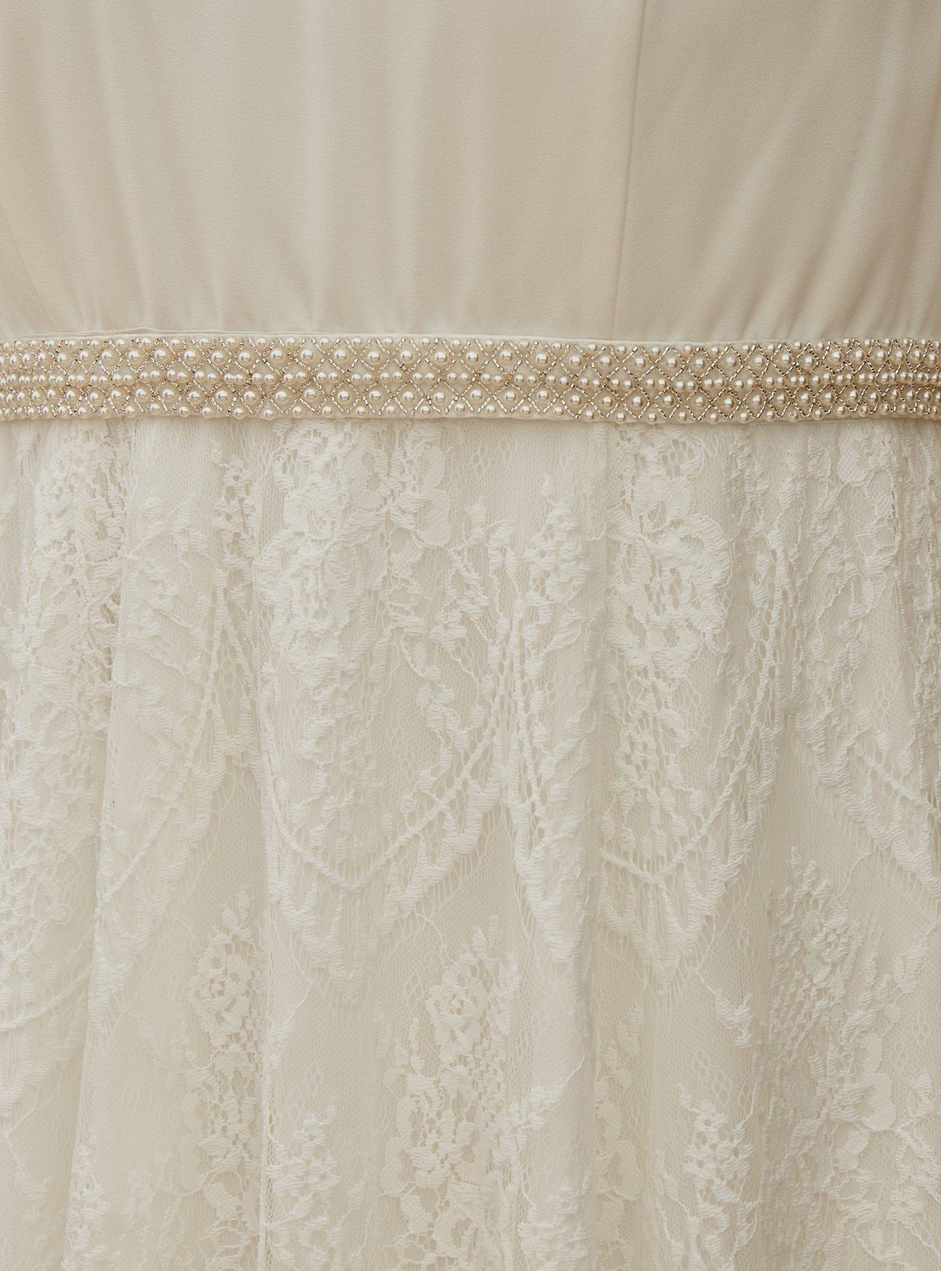 Plus Size - Ivory Lace Sash Belt Wedding Dress - Torrid