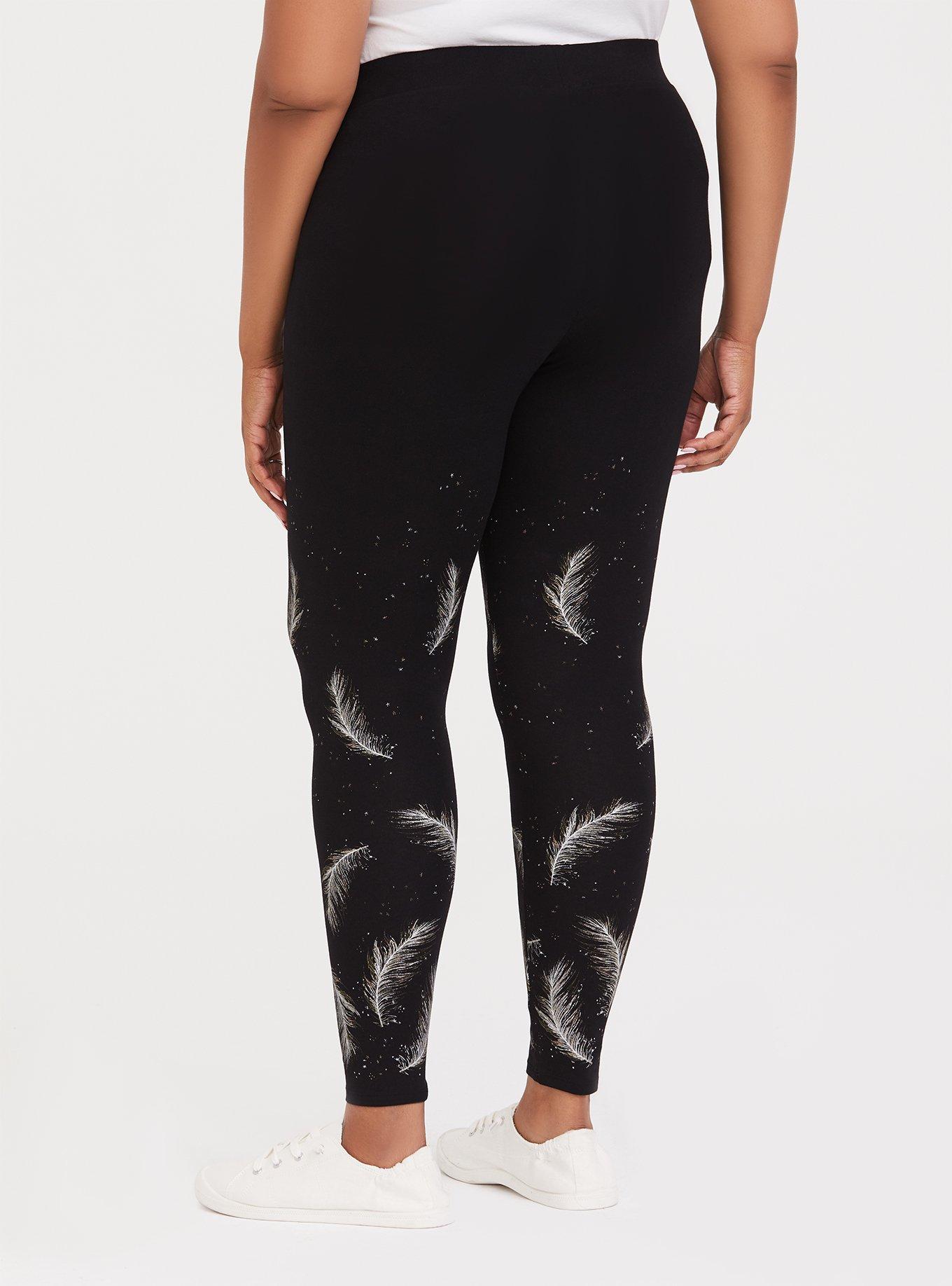 Premium Legging - Feather Graphic Black, , alternate