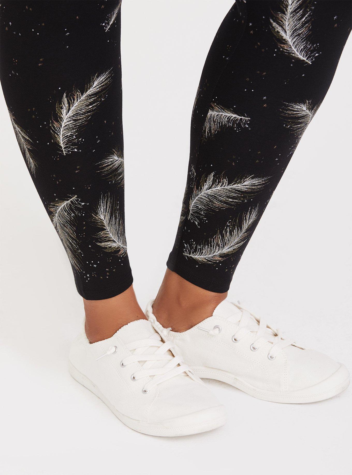 Premium Legging - Feather Graphic Black, , alternate