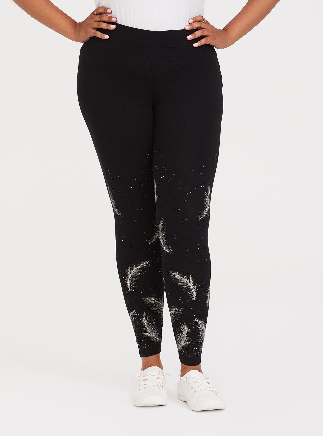 Premium Legging - Feather Graphic Black, , hi-res