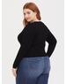 Black Crop Pullover Sweater, DEEP BLACK, alternate