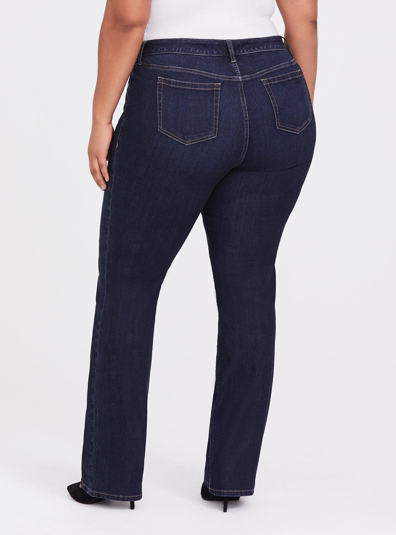 Plus Size Relaxed Boot Jean - Vintage Stretch Dark Wash, MOONLIT, alternate