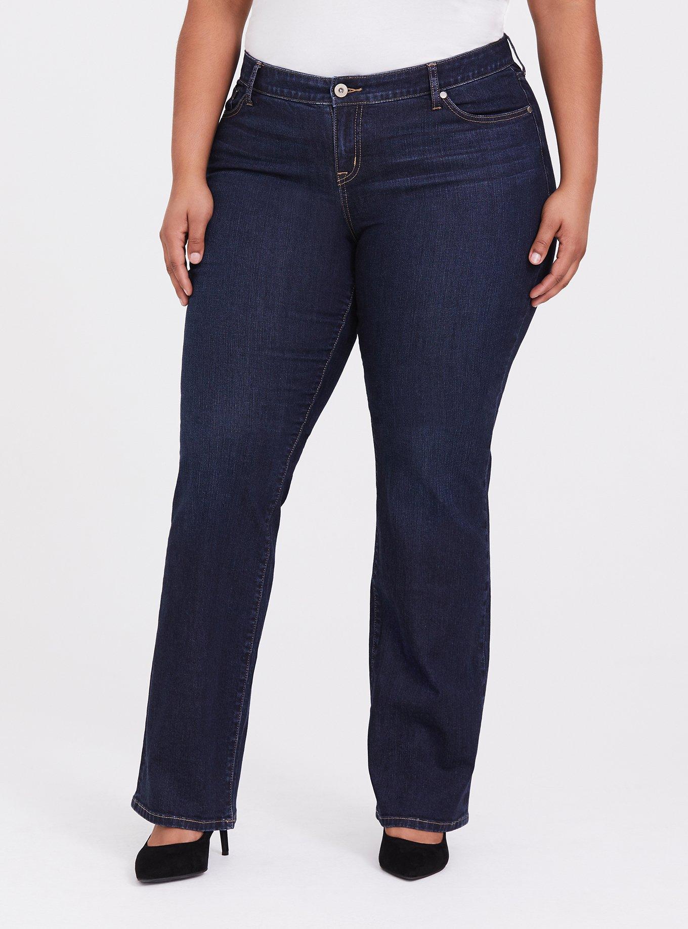 Plus Size Relaxed Boot Jean - Vintage Stretch Dark Wash, MOONLIT, hi-res