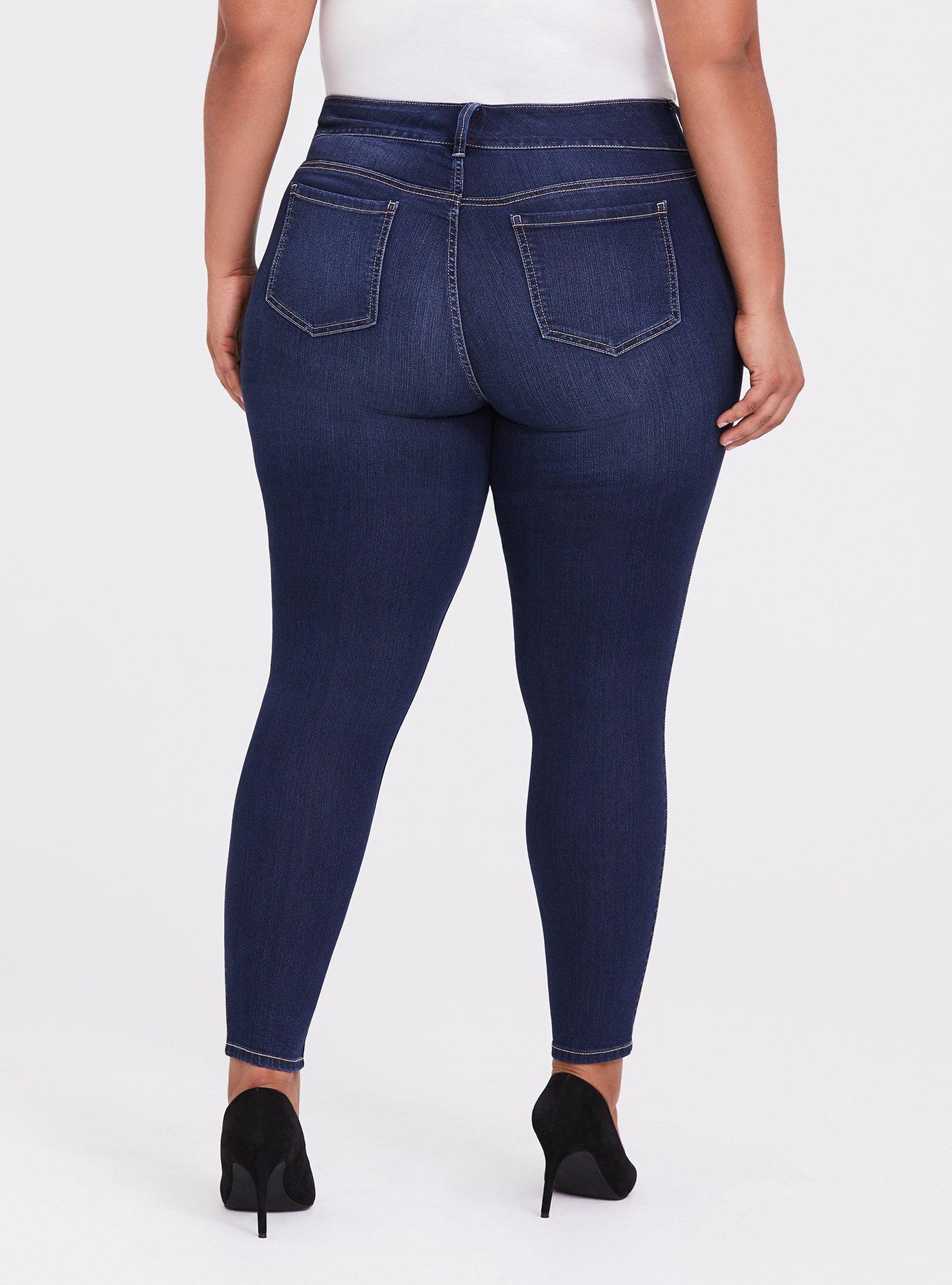 Plus Size Jegging - Super Stretch Dark Wash, ENGLISH CHANNEL, alternate