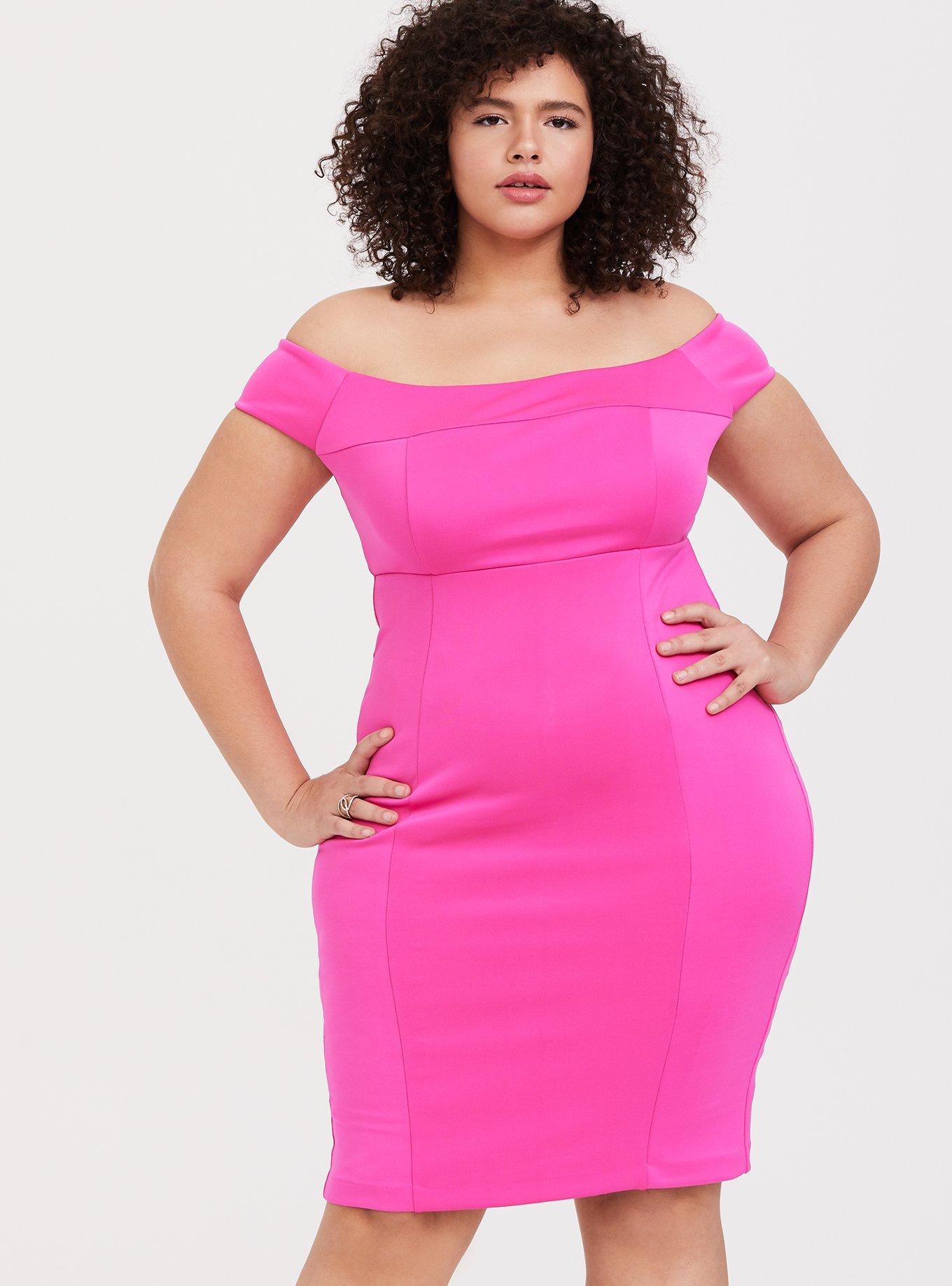 scuba knit bodycon dress Plus Size - Mini Scuba Bodycon Dress