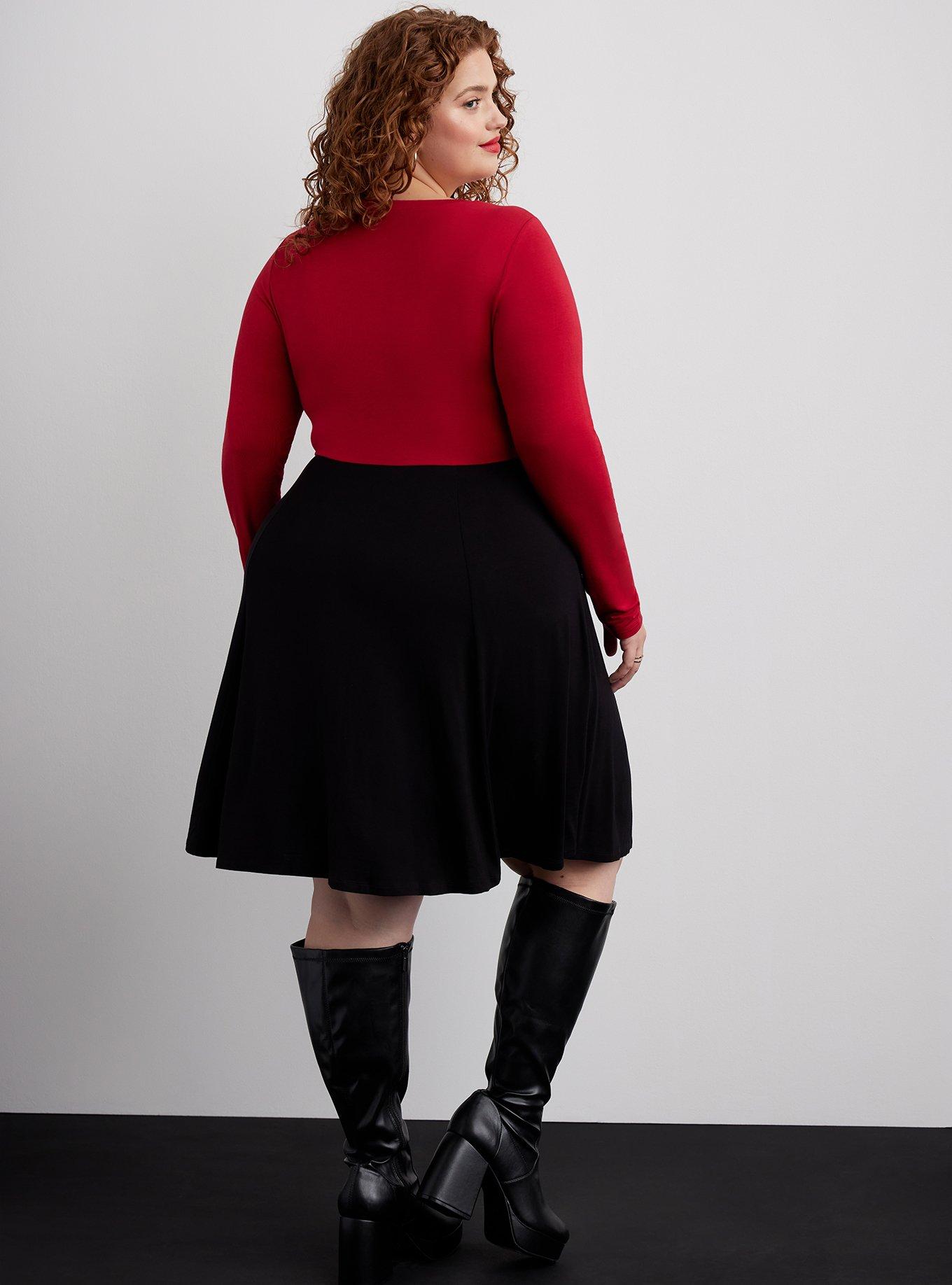 incredibles skater dress Plus Size - Disney Pixar The Incredibles Skater Dress - Red & Black