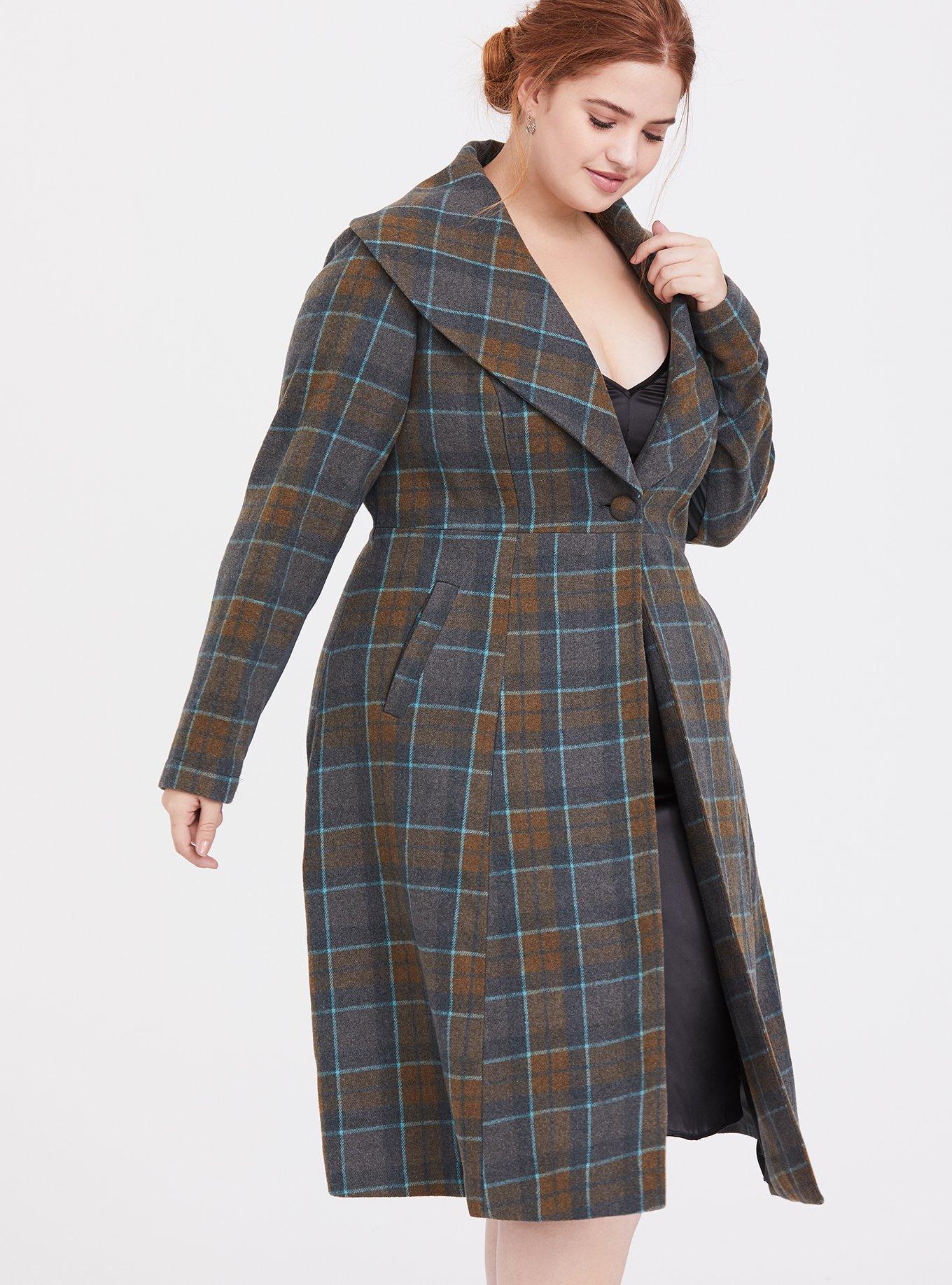 Plus Size Outlander Mackenzie Tartan Plaid Woolen Fit Flare