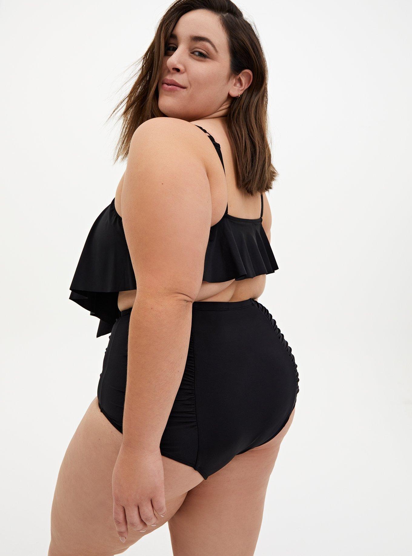 Torrid Black Embroidered Wireless Triangle Bikini Top 3 3X - $21 - From  Jenny