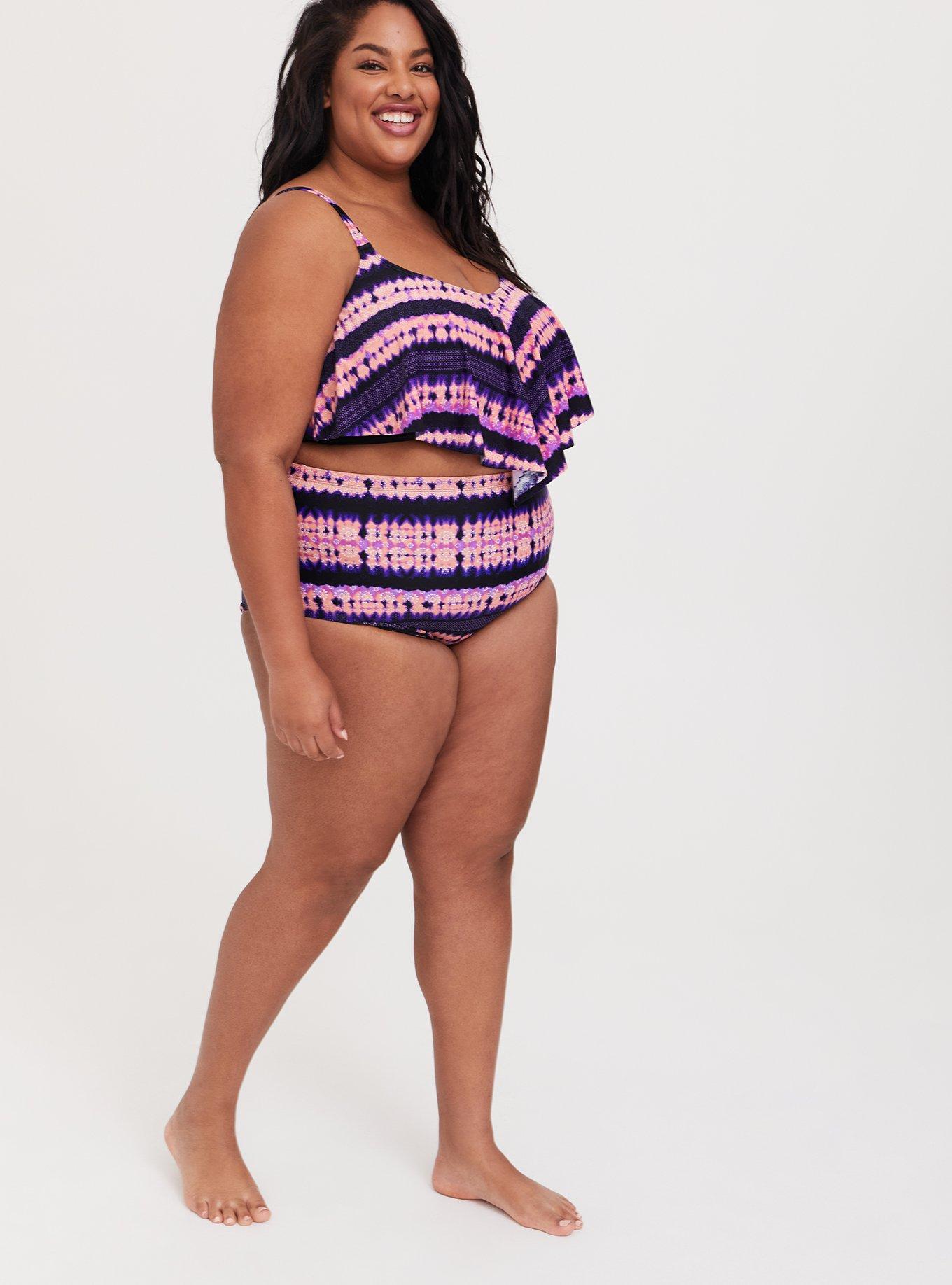 Plus Size Wireless V Flounce Bikini Top Torrid