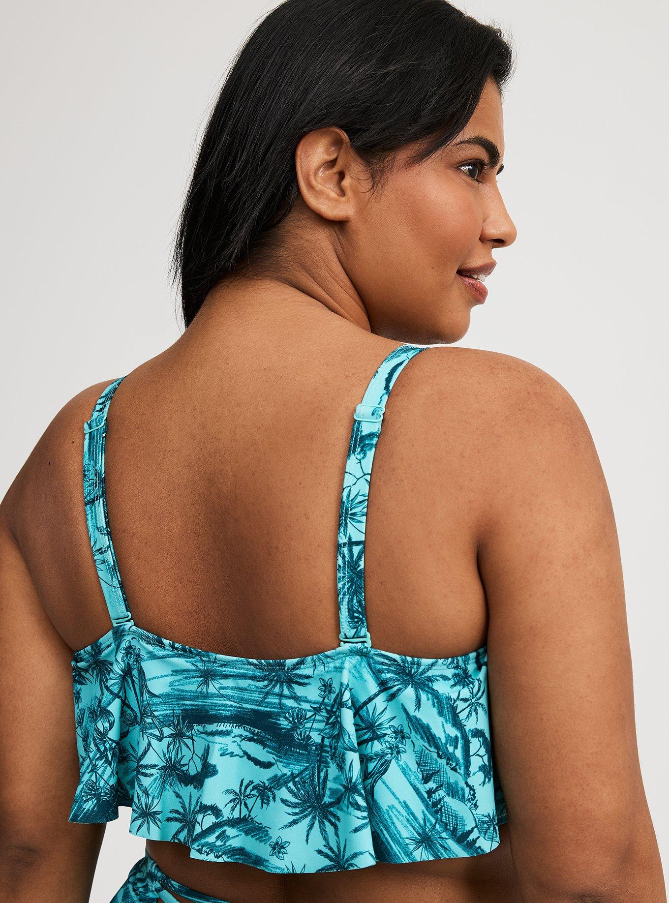 Wireless V Flounce Bikini Top