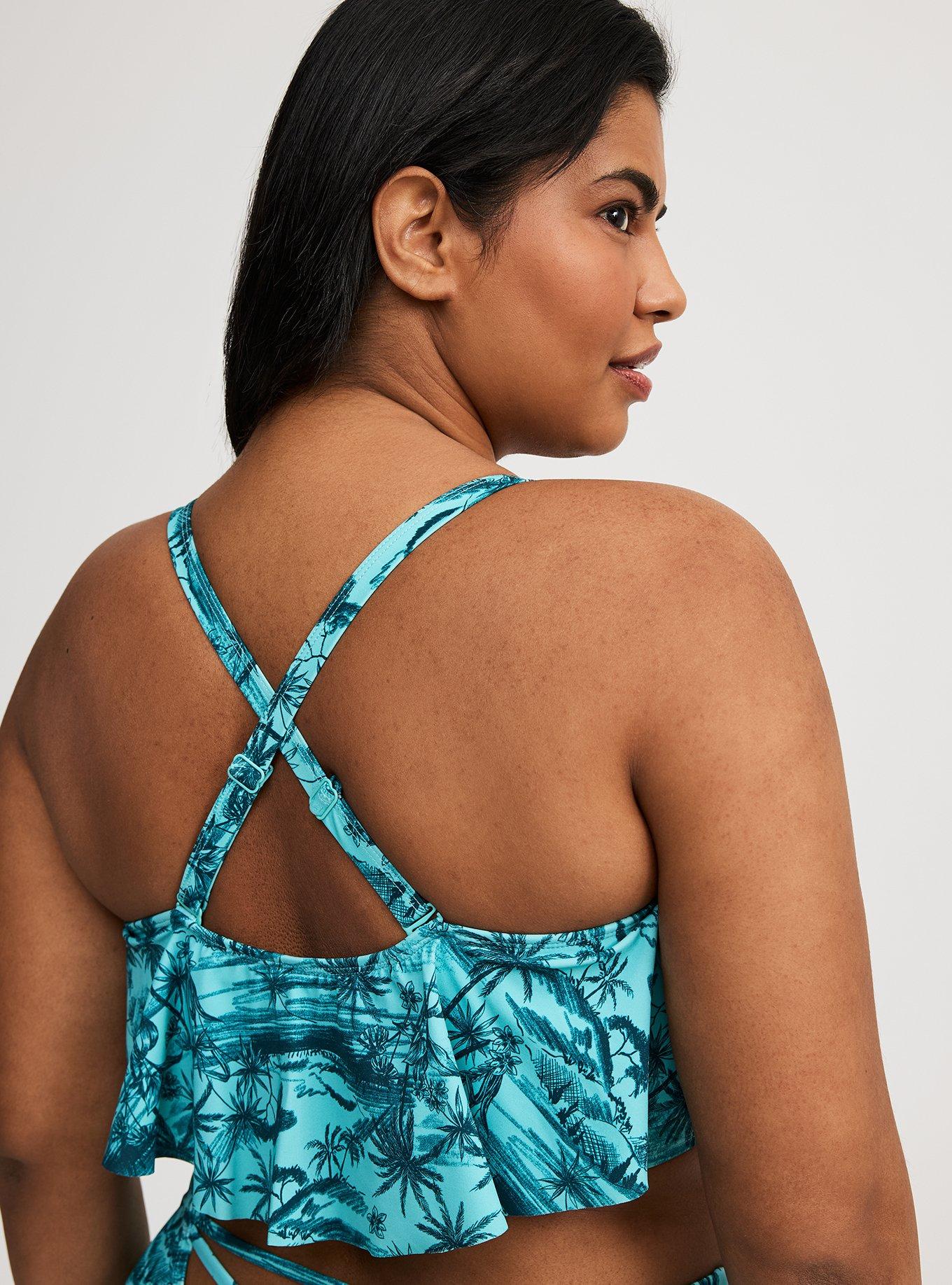 Wireless V Flounce Bikini Top