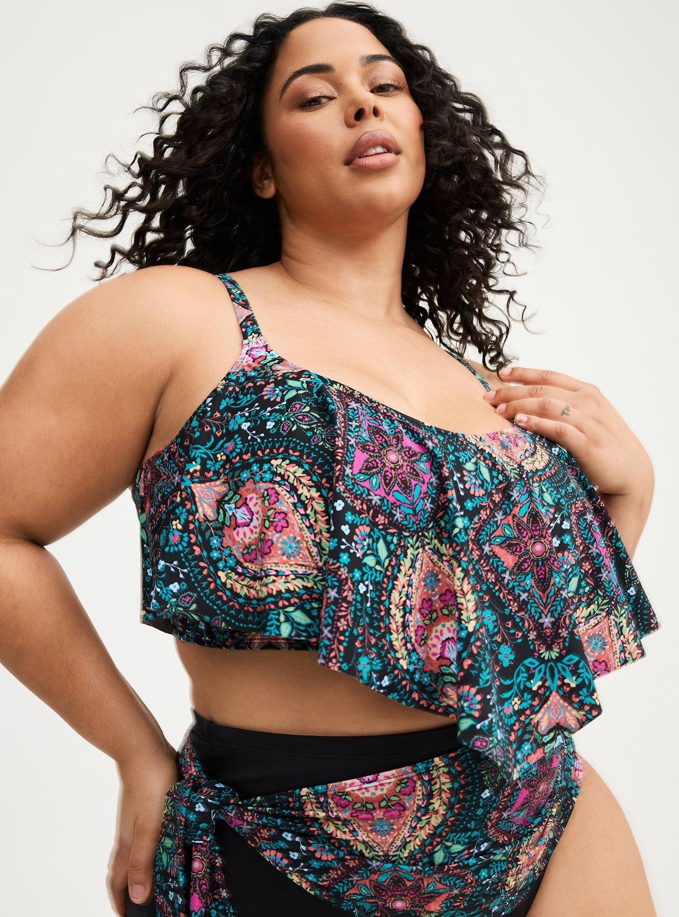 Wireless Flounce Bikini Top