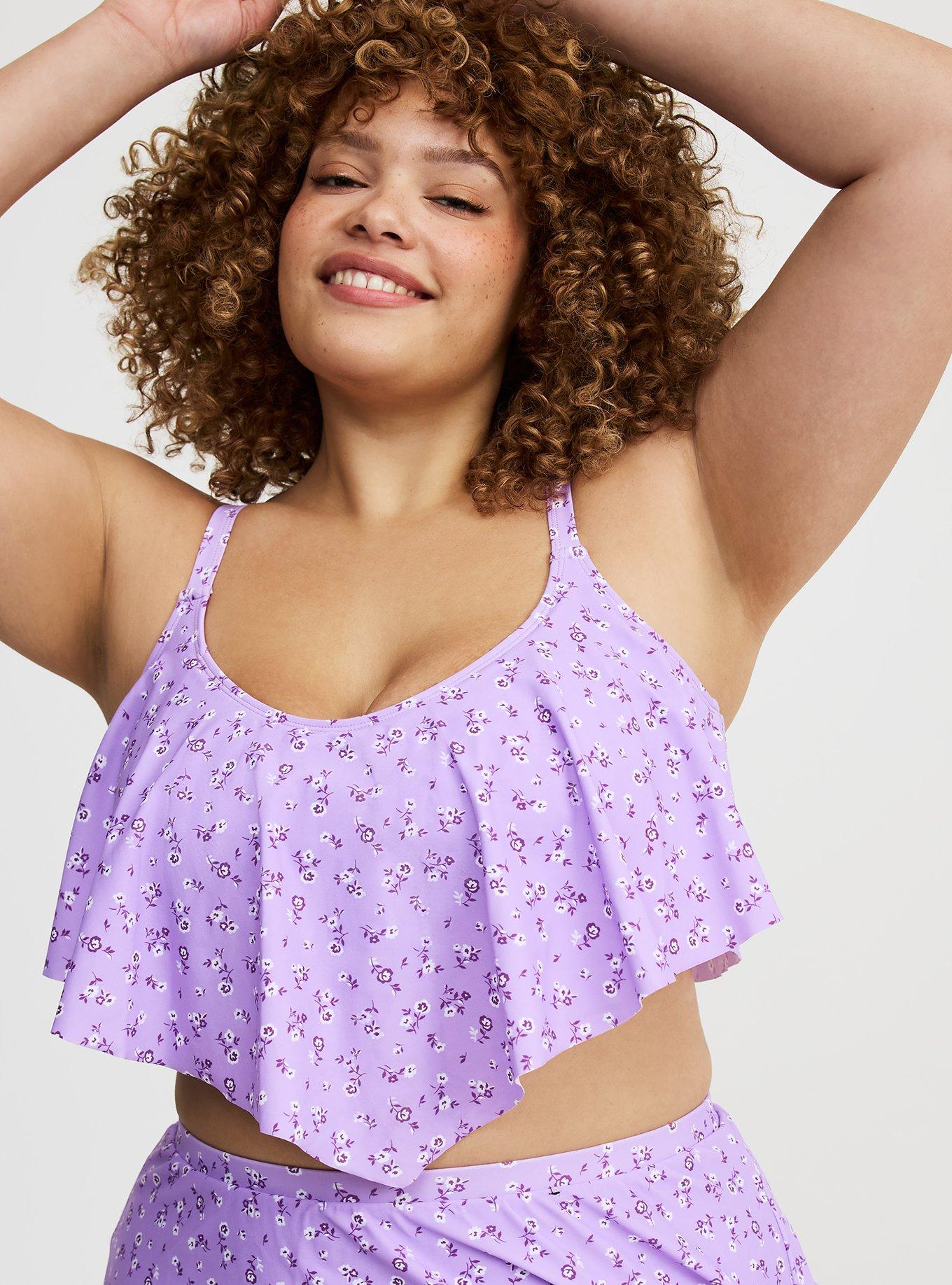 Wireless Flounce Bikini Top