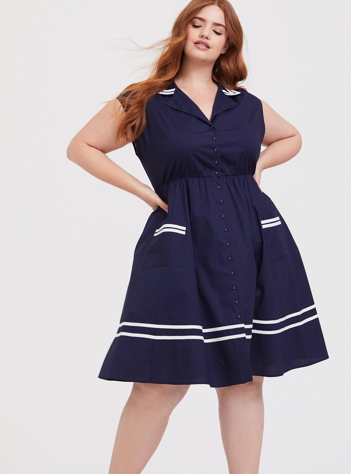 Navy blue hotsell dress torrid