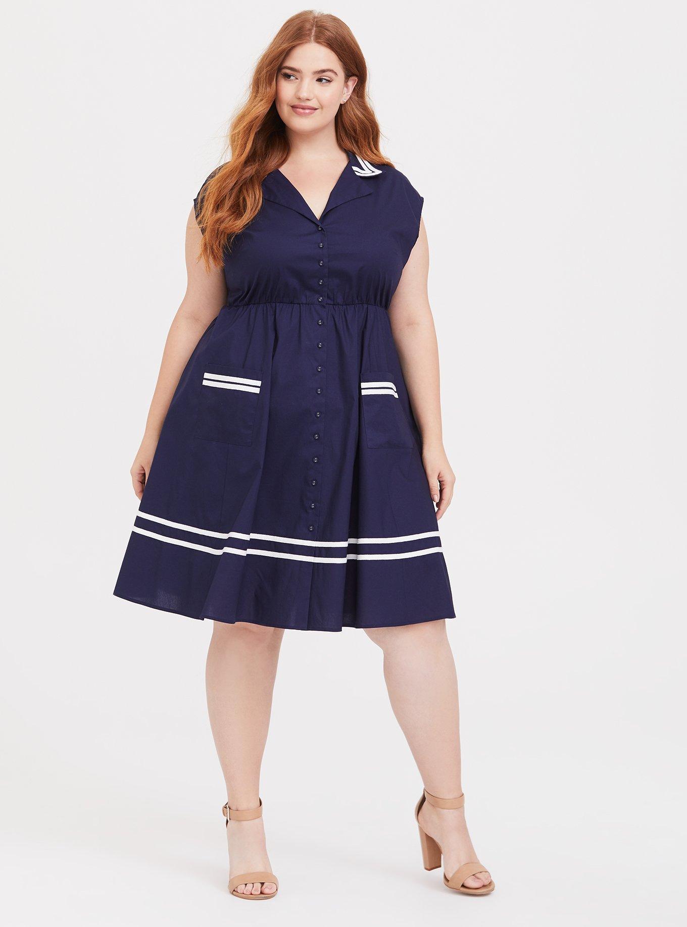 Torrid navy blue clearance dress