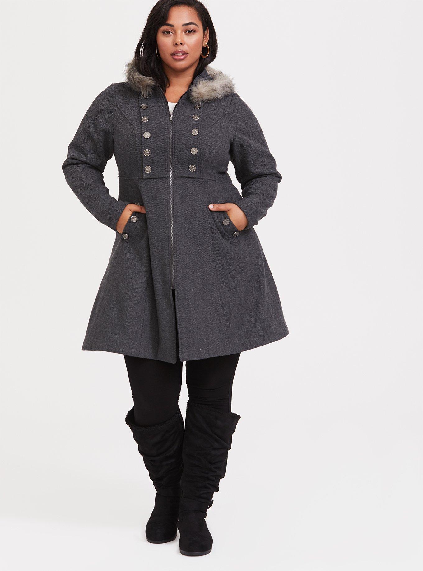 Military Double Breasted Wool Coat - Grrly Grrls