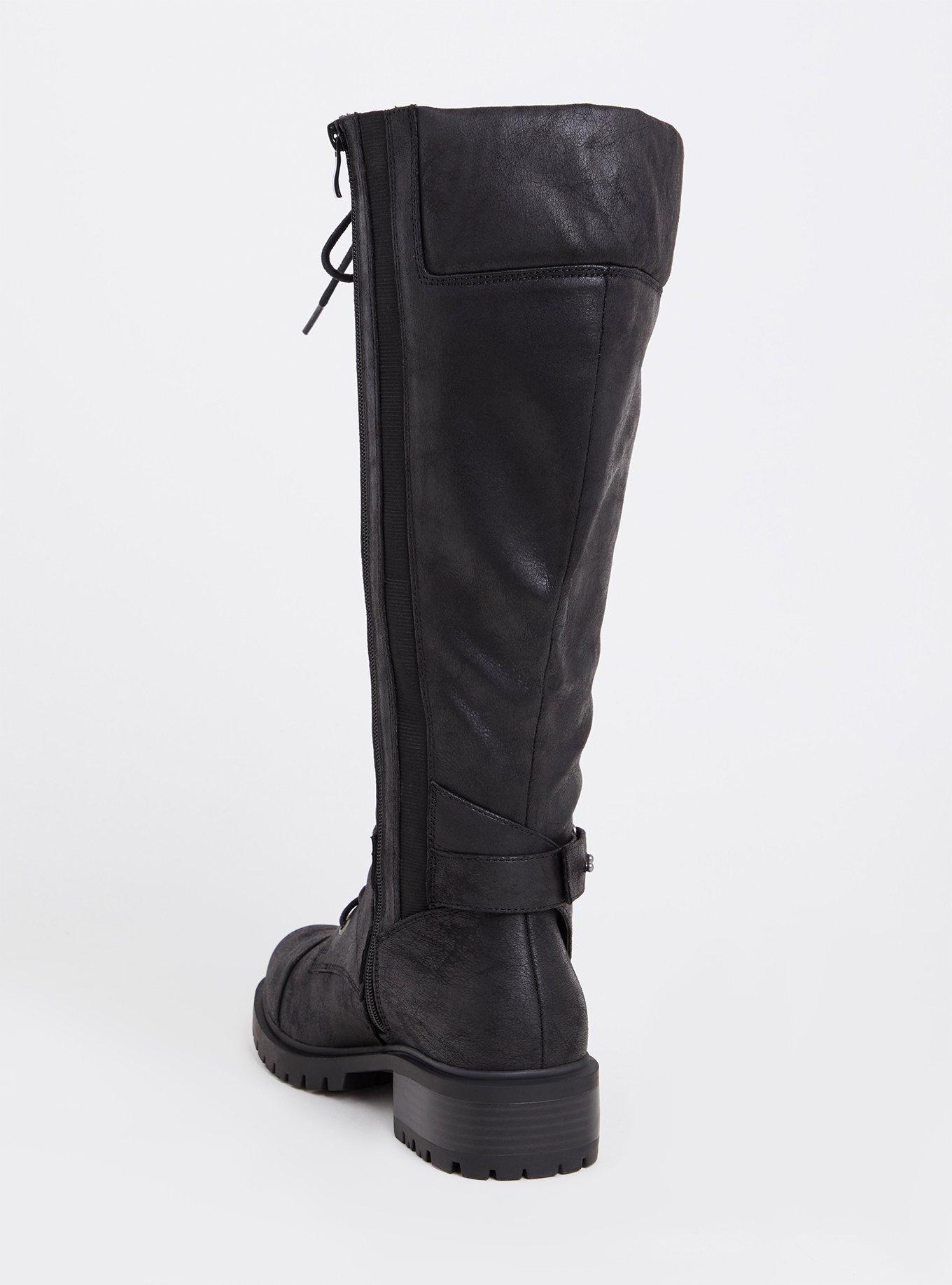 70s Black Leather Lace Up Knee High Boots – The Hip Zipper Nashville