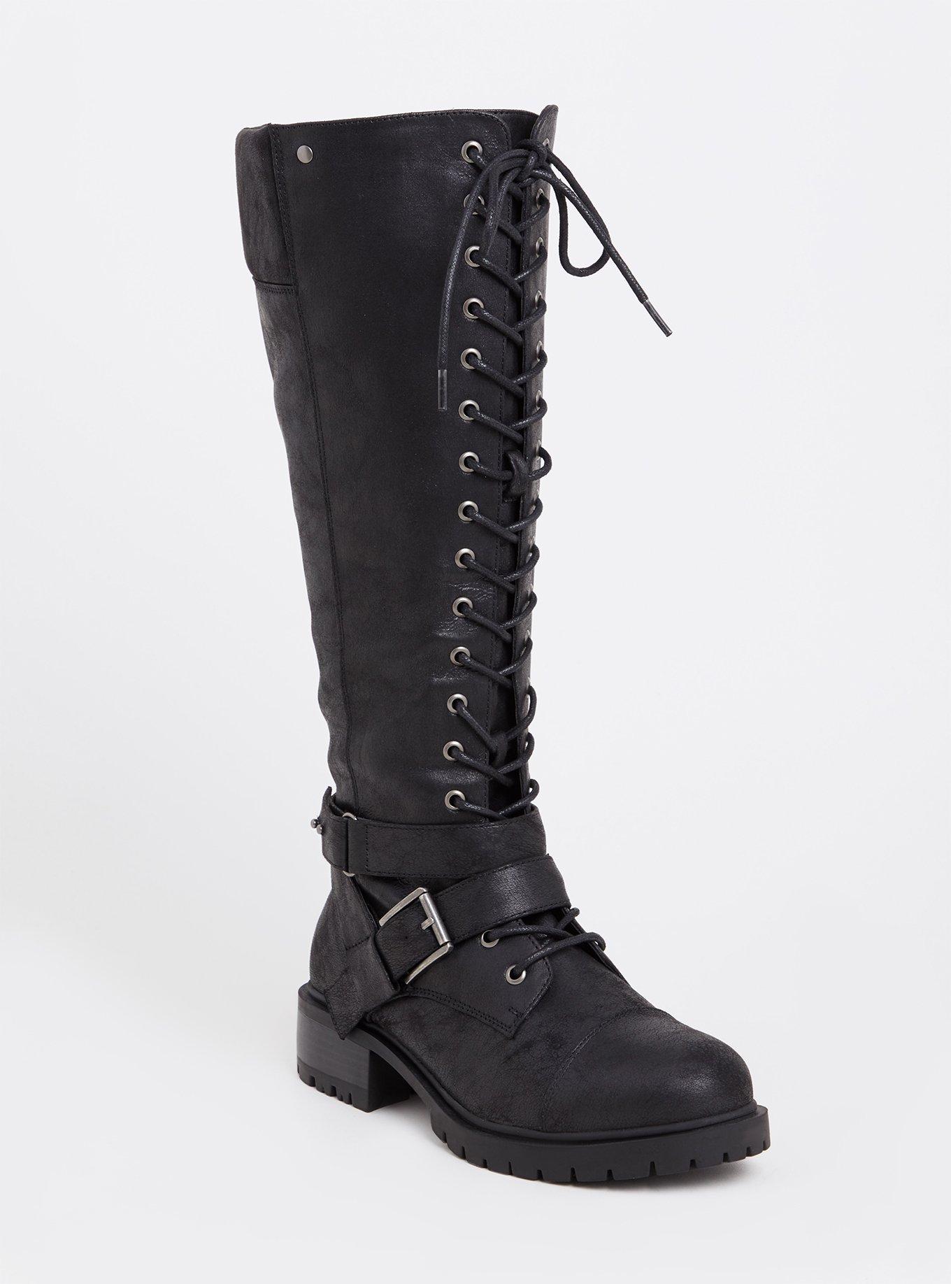 Knee length hotsell combat boots