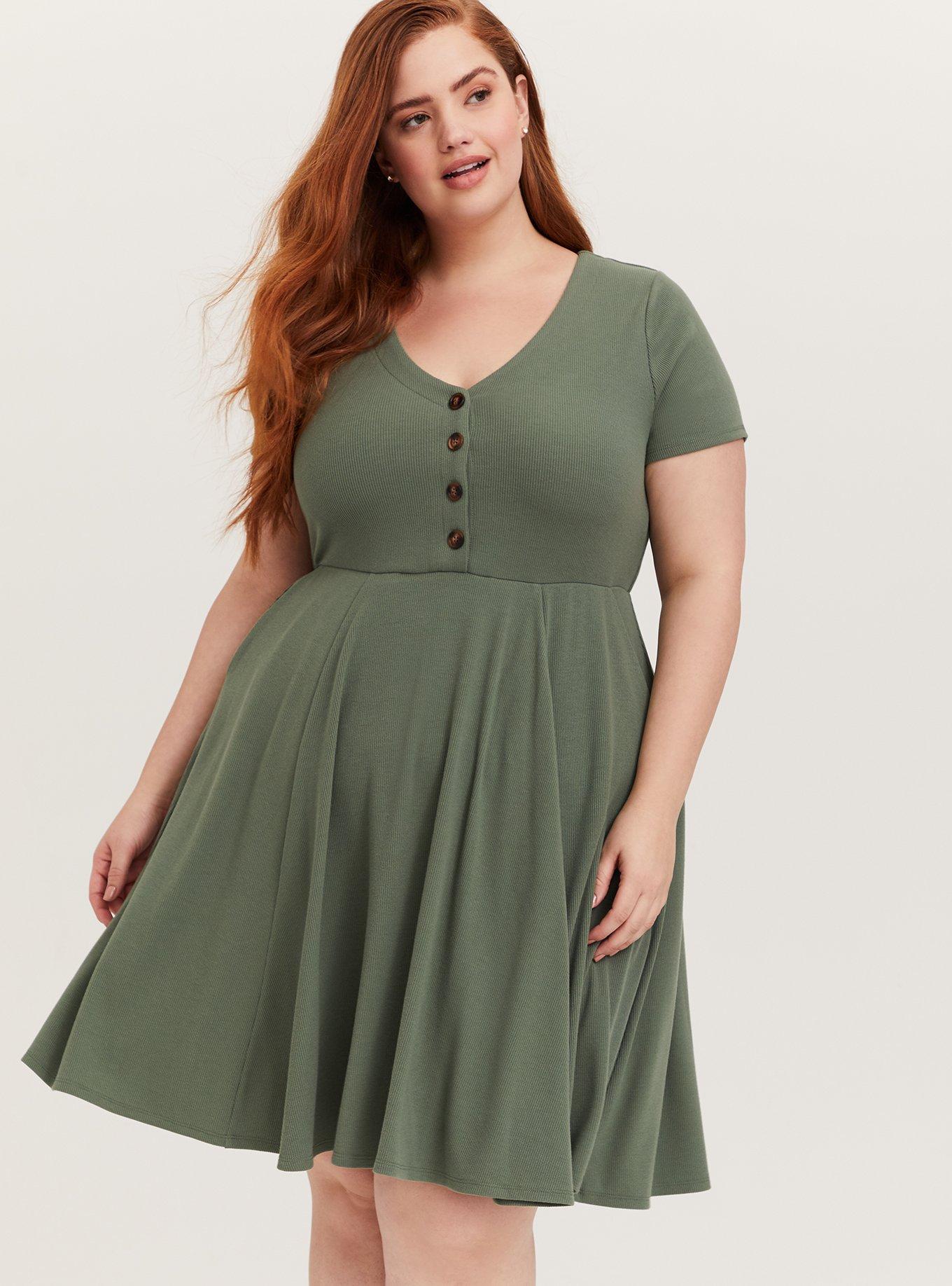 Torrid olive outlet green dress