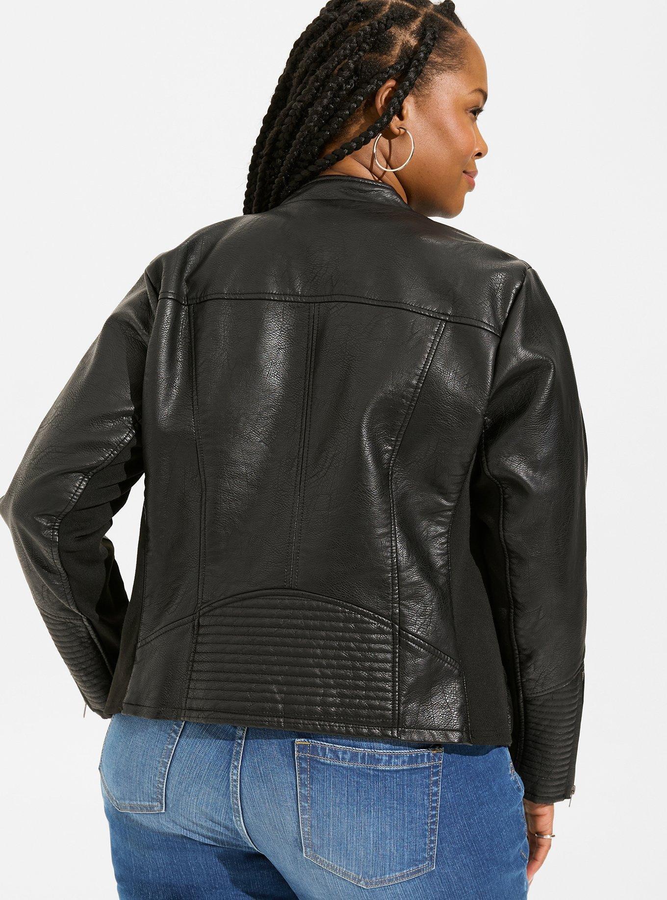 SPANX - It's all in the details! Faux Leather Moto