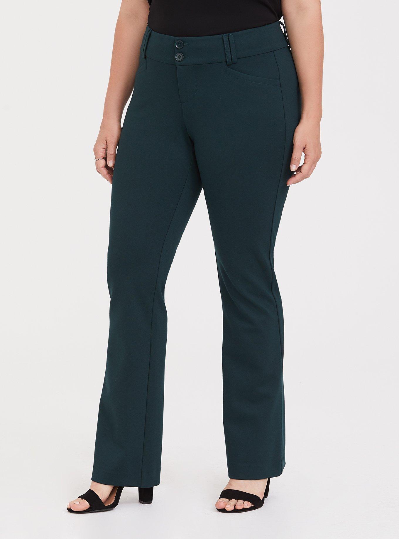 Plus Size - Studio Signature Premium Ponte Stretch Trouser - Black