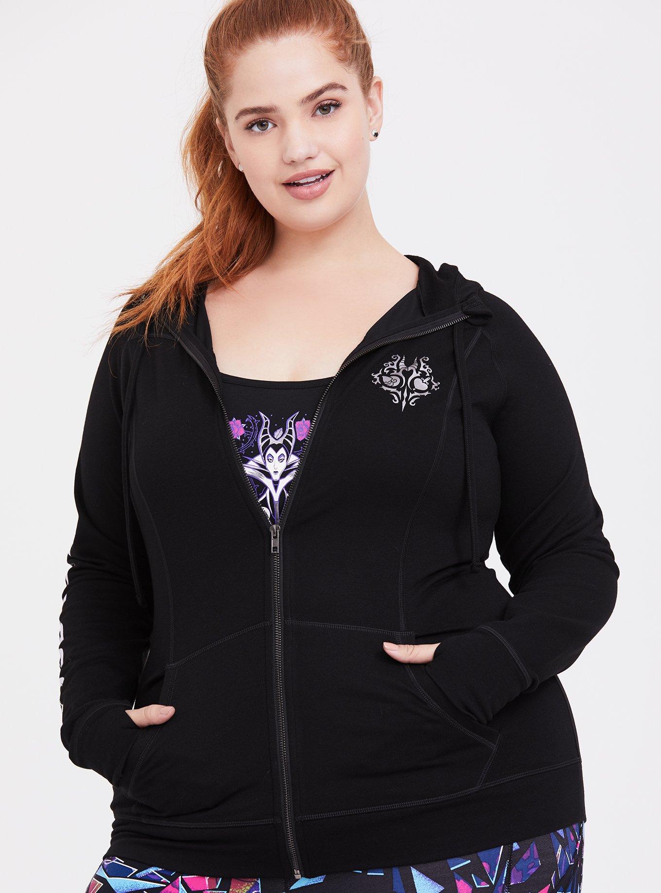 Disney Villains Good To Be Bad Black Active Zip Hoodie, DEEP BLACK, alternate