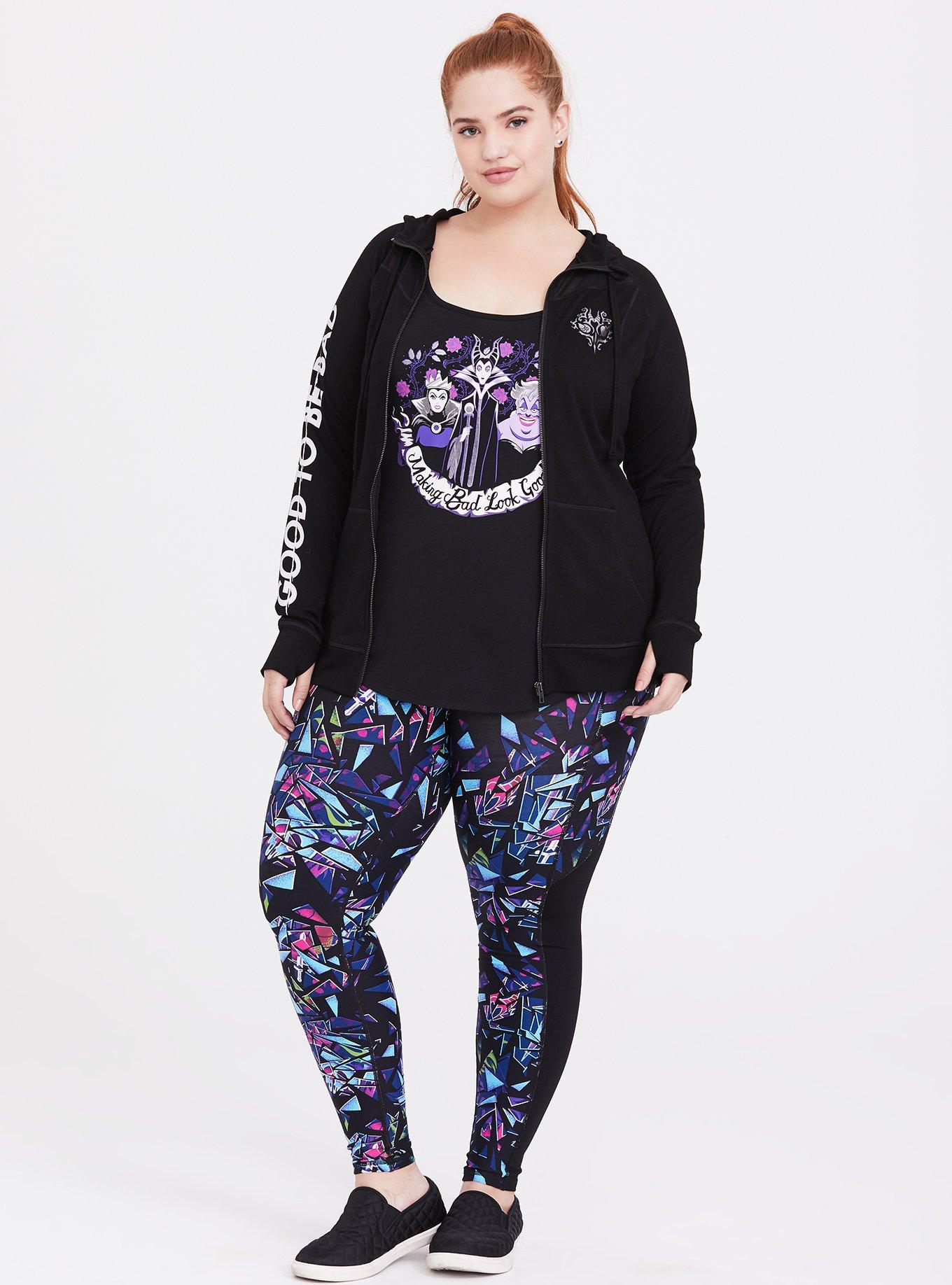 Disney Villains Good To Be Bad Black Active Zip Hoodie, DEEP BLACK, alternate