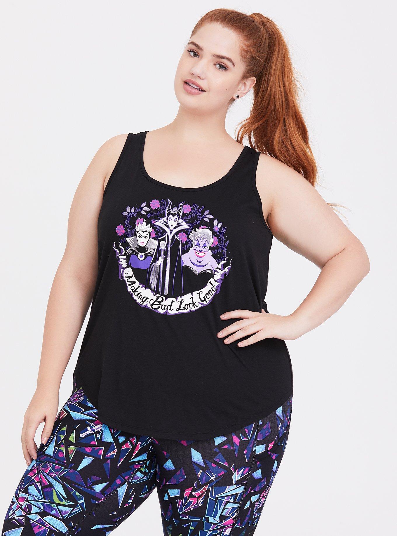 Disney Villains Making Bad Look Good Black Active Tank, DEEP BLACK, alternate
