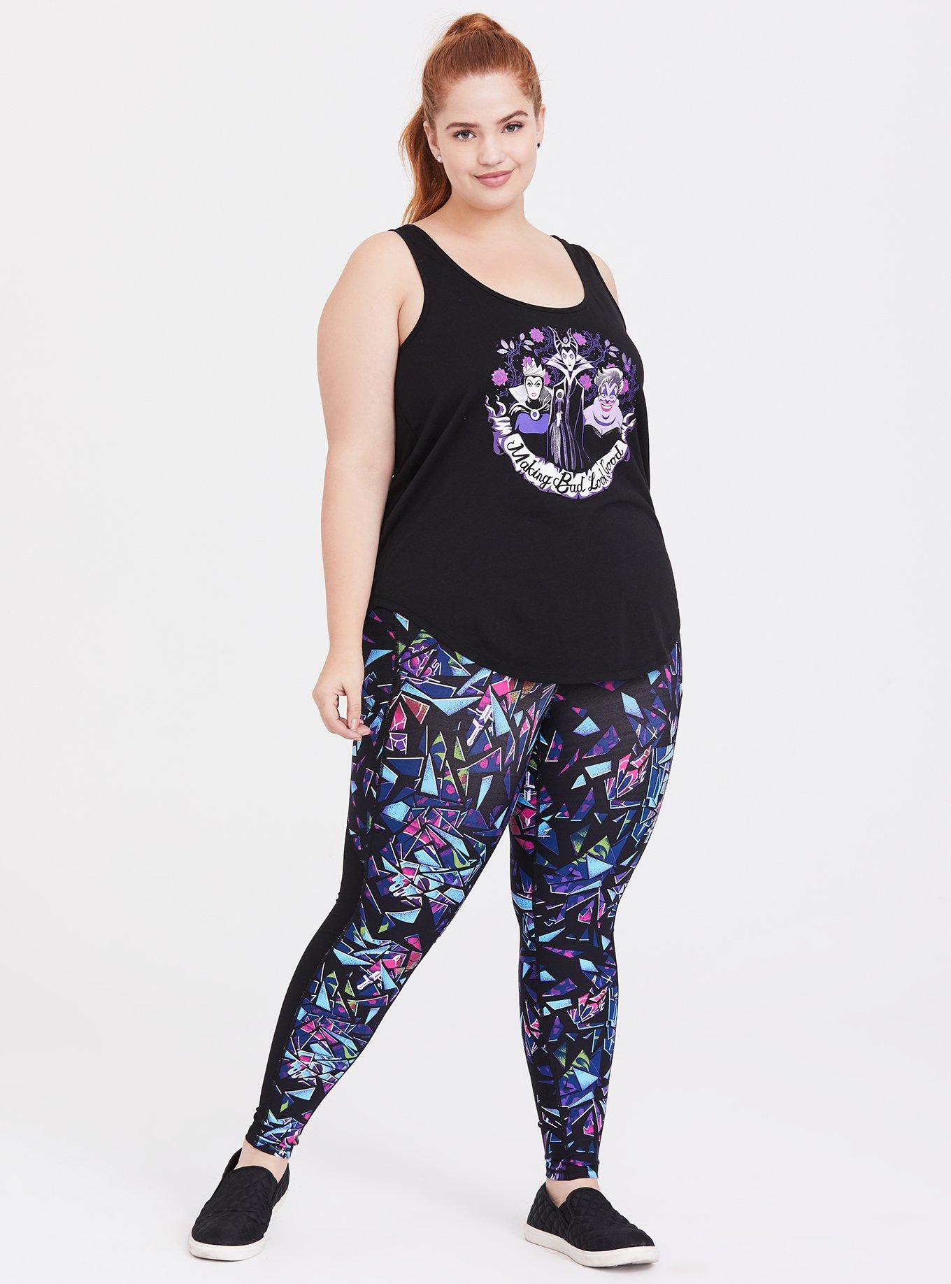 Disney Villains Making Bad Look Good Black Active Tank, DEEP BLACK, alternate