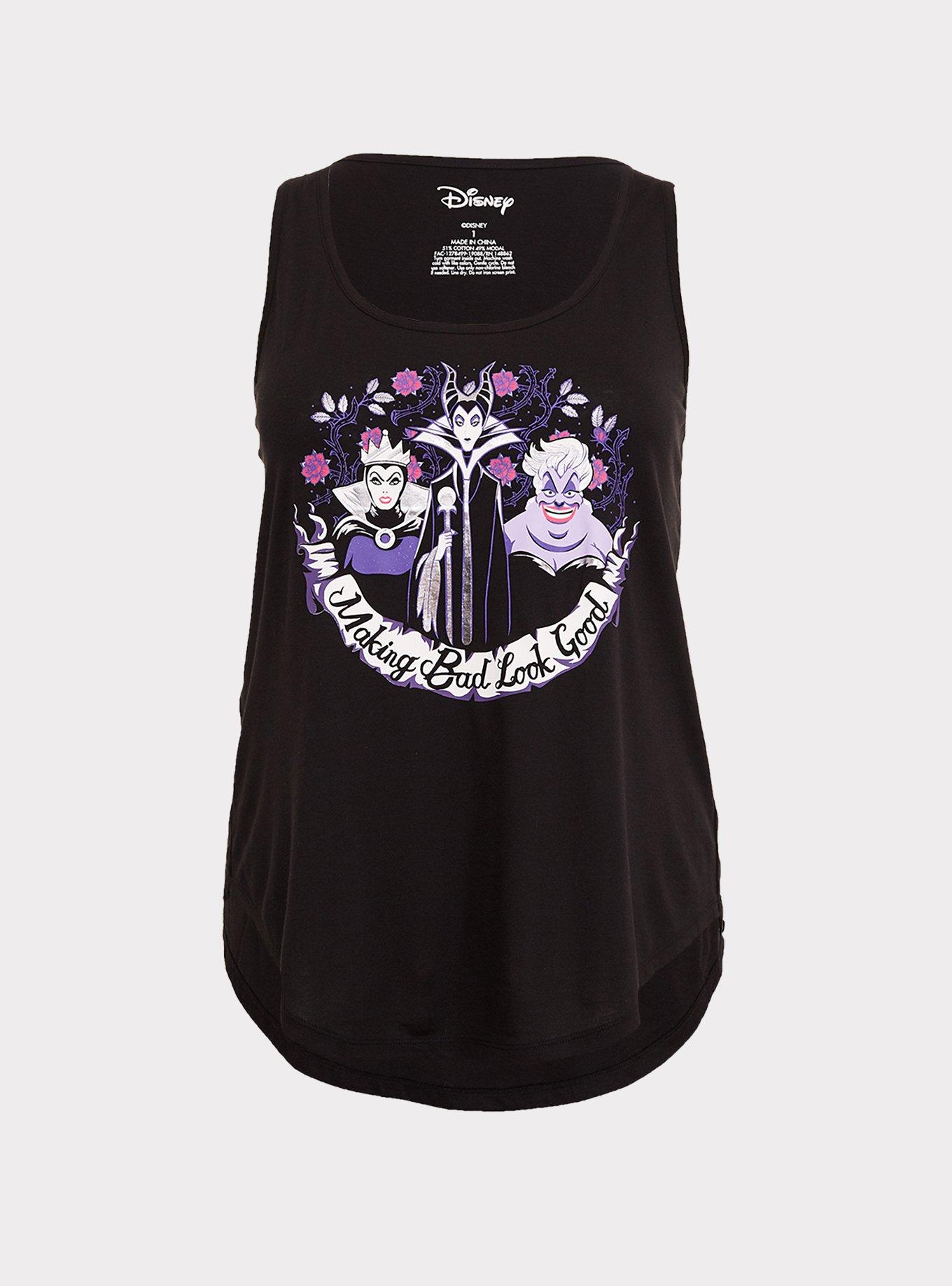 Disney Villains Making Bad Look Good Black Active Tank, DEEP BLACK, hi-res