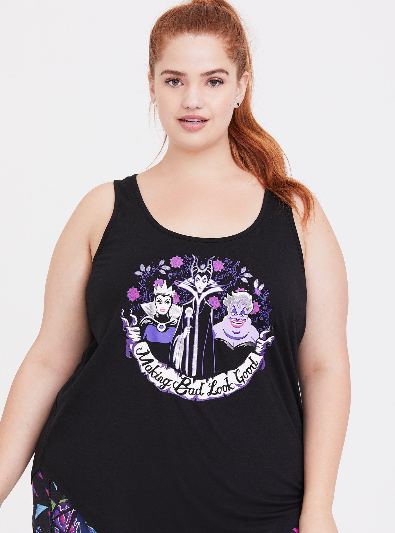 Disney Villains Making Bad Look Good Black Active Tank, DEEP BLACK, hi-res