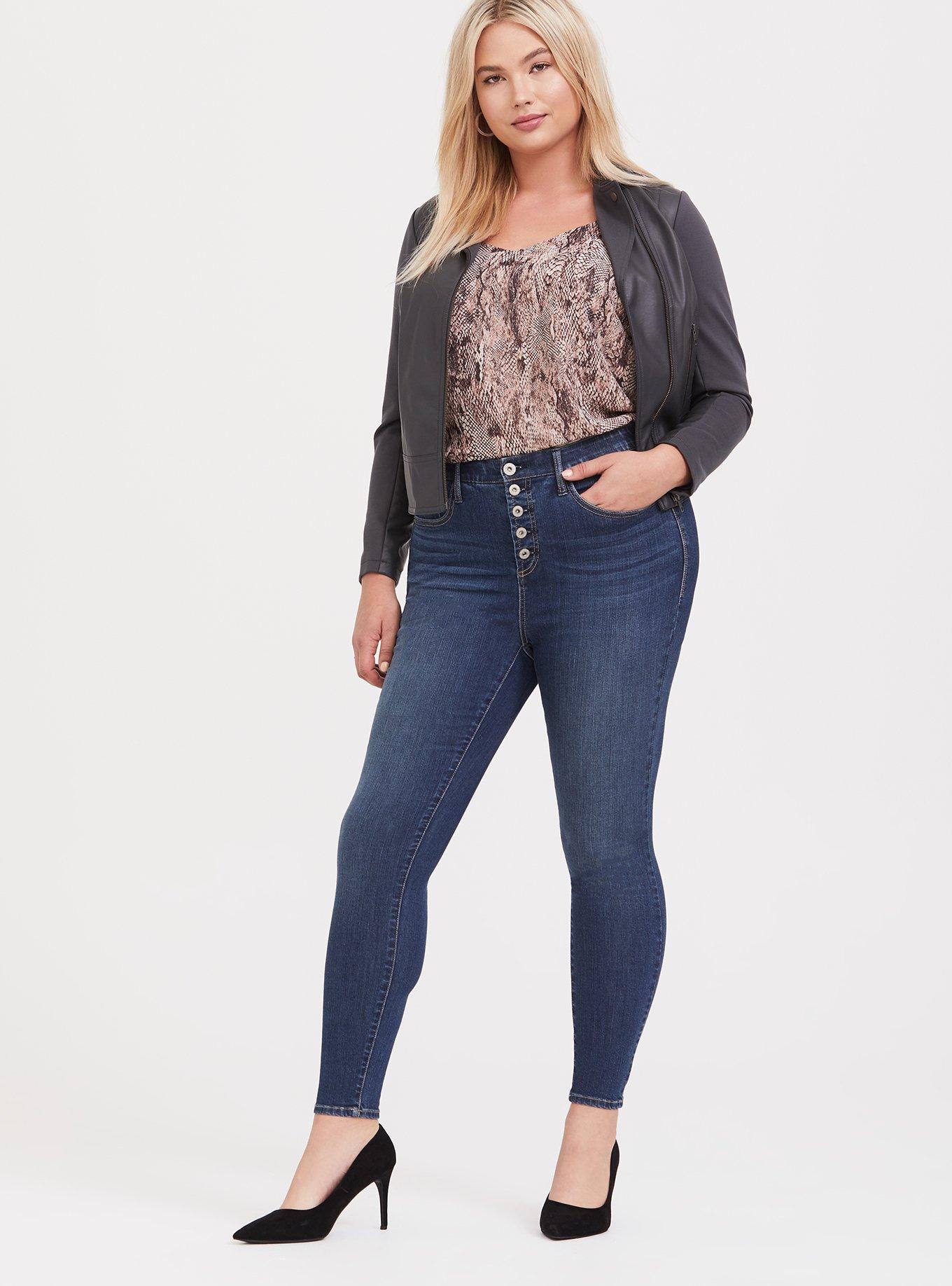 Sky High Skinny Jean - Premium Stretch Dark Wash, , alternate