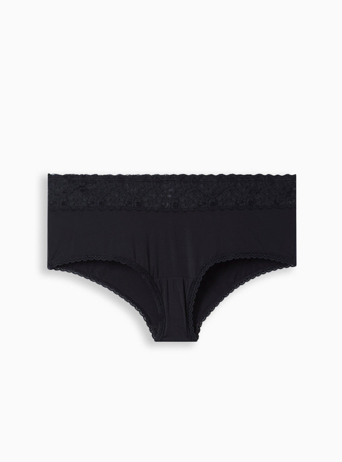 Plus Size Second Skin MidRise Cheeky Lace Trim Panty Torrid