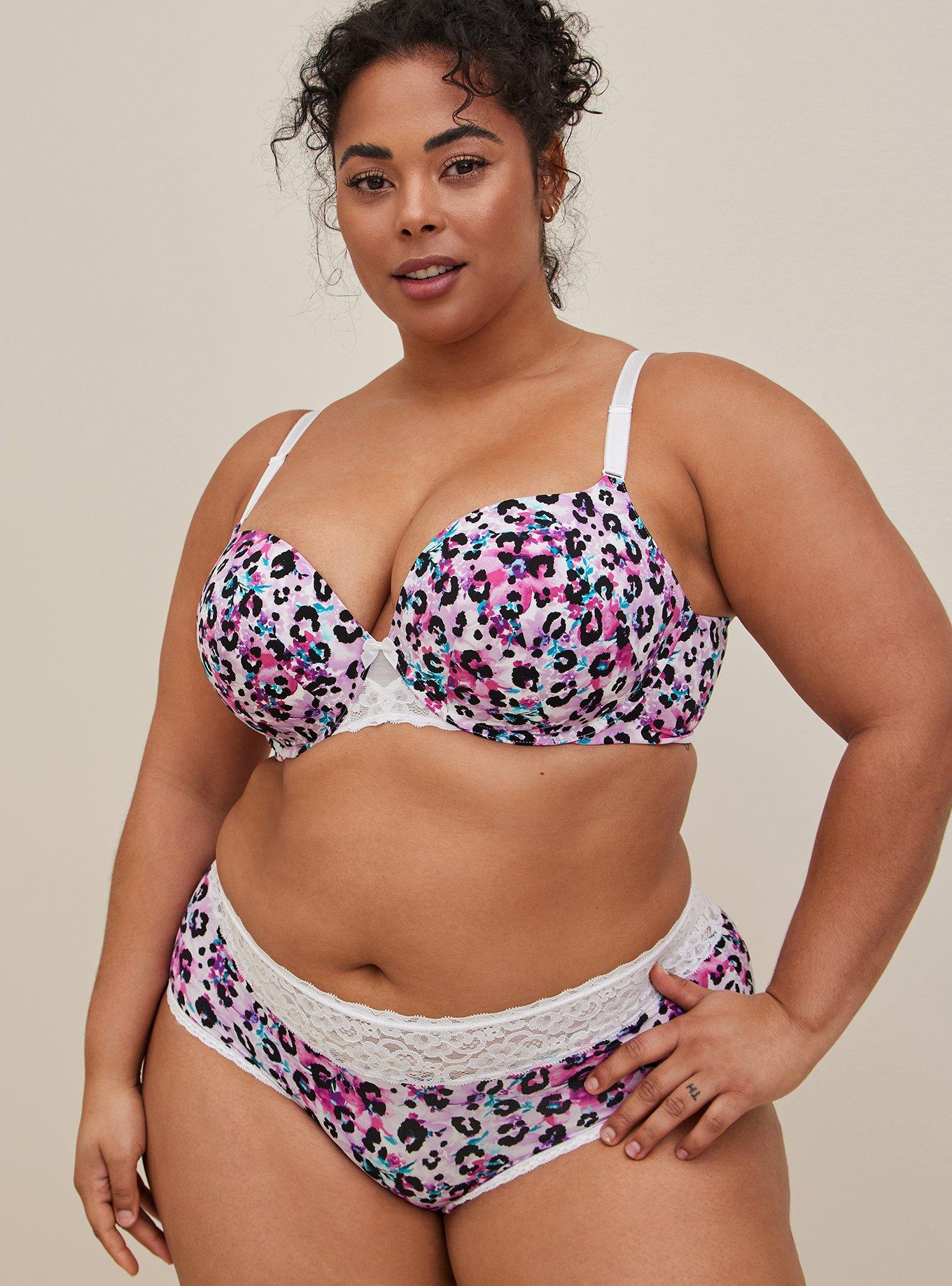 Plus Size - Second Skin Mid-Rise Cheeky Lace Trim Panty - Torrid