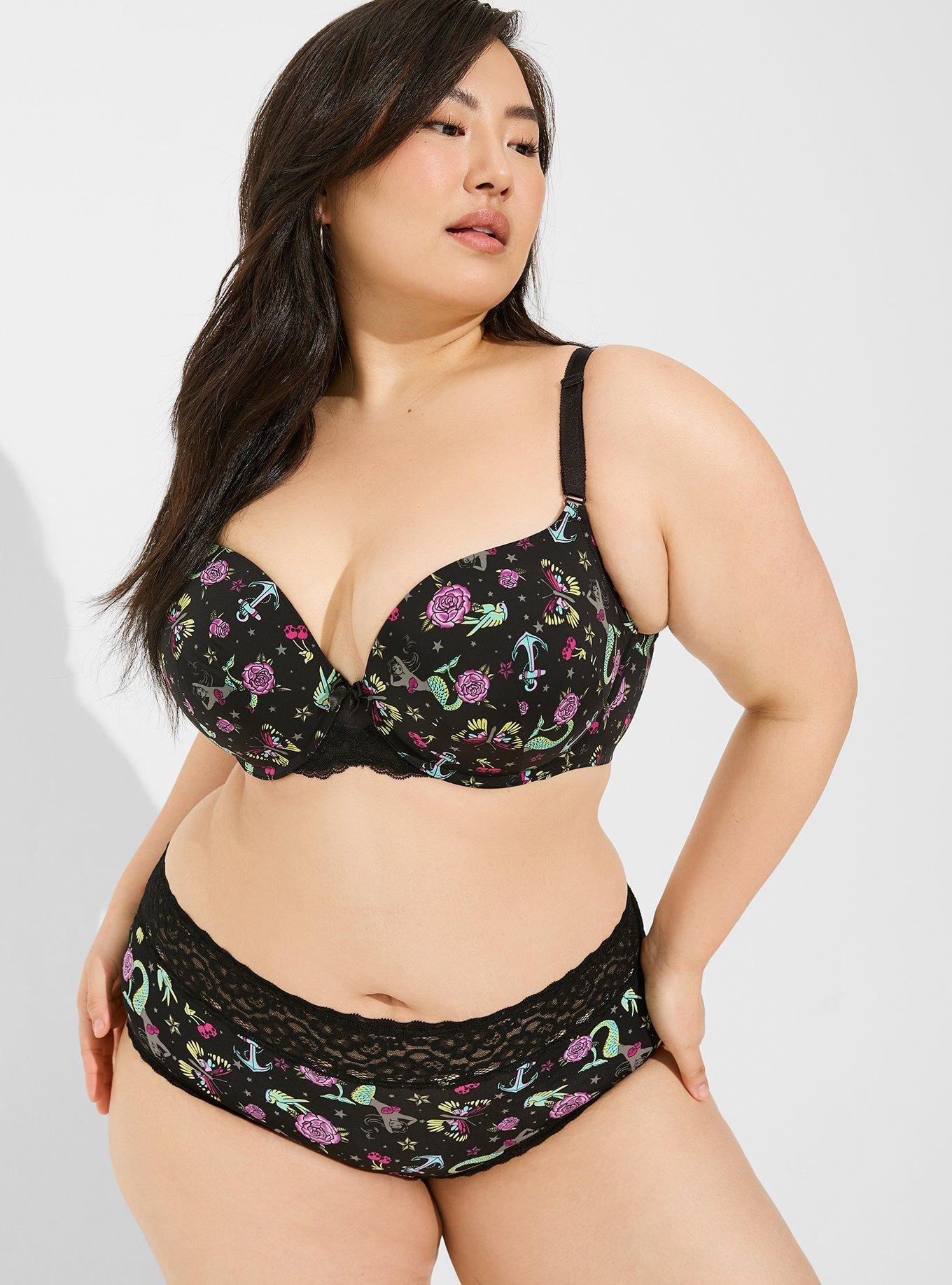 Plus Size - Second Skin Mid-Rise Cheeky Lace Trim Panty - Torrid